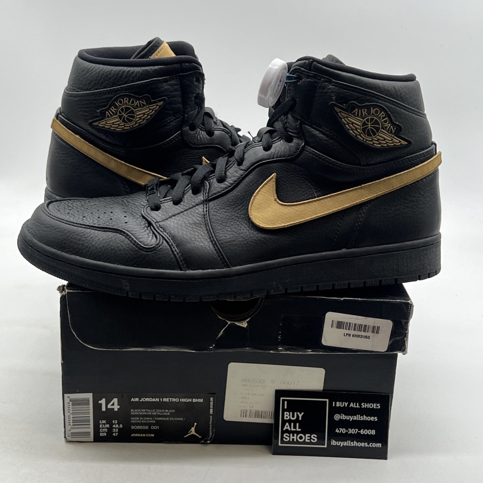 Size 14 - Air Jordan 1 Retro 2017 High BHM (908656-001)