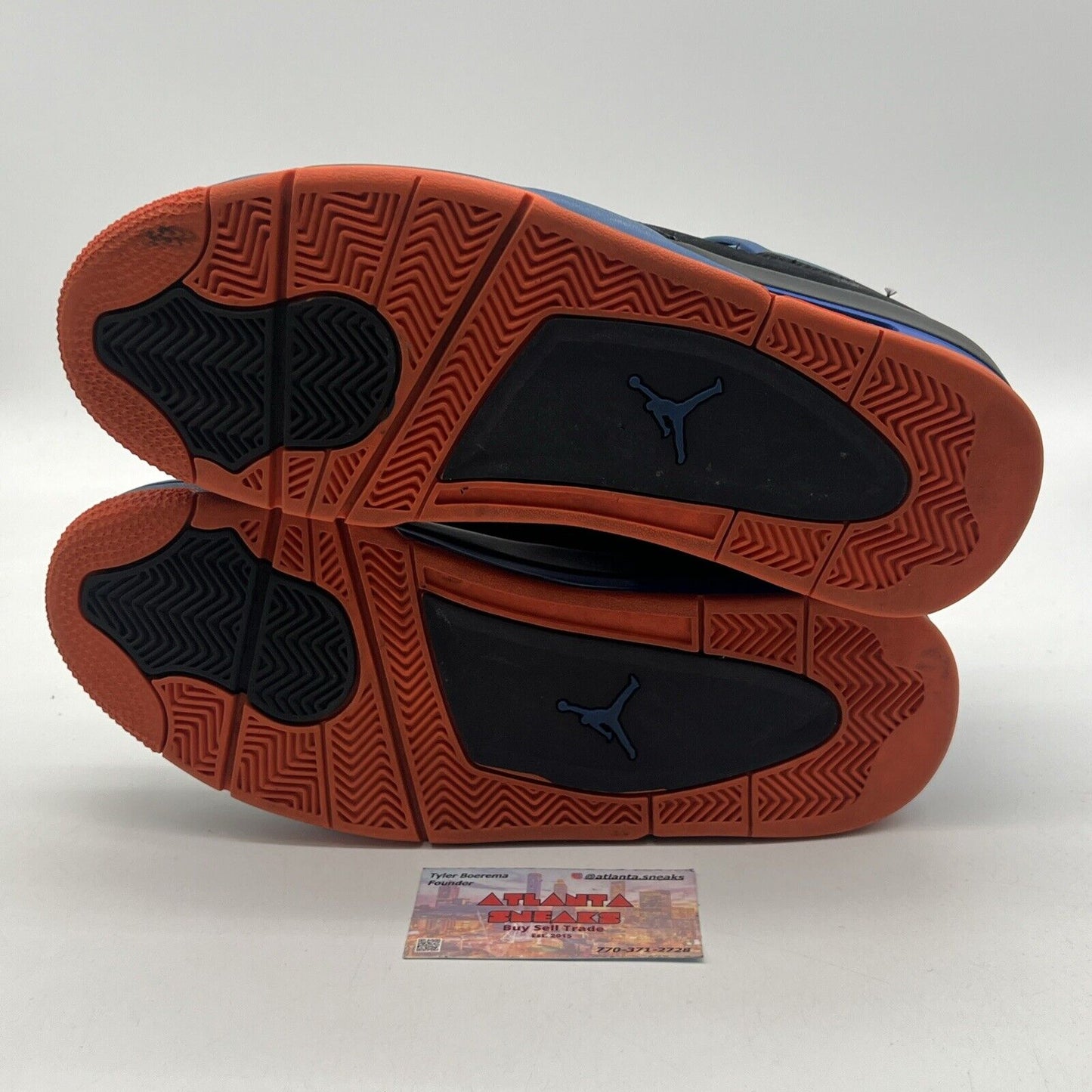 Size 11 - Air Jordan 4 Retro Cavs Black Orange Blue Suede (308497-027)