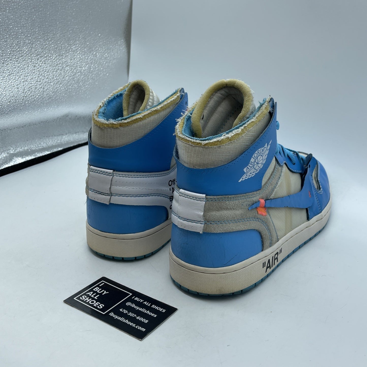 Size 12 - Jordan 1 Retro OG x Off-White High UNC Blue White Grey (AQ0818-148)