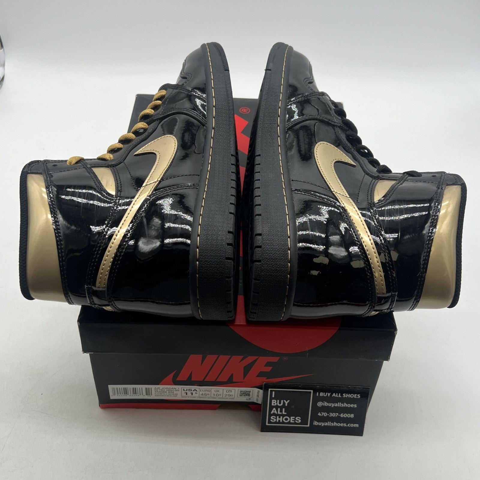 Size 11.5 - Air Jordan 1 Black 2020 (555088-032)