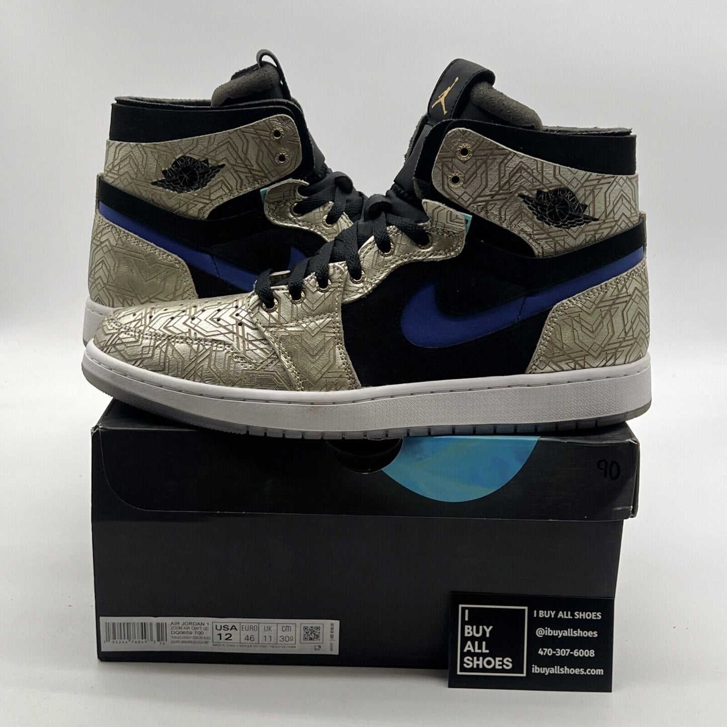 Size 12 - Air Jordan 1 Zoom Comfort Gold Laser (DQ0659-700)