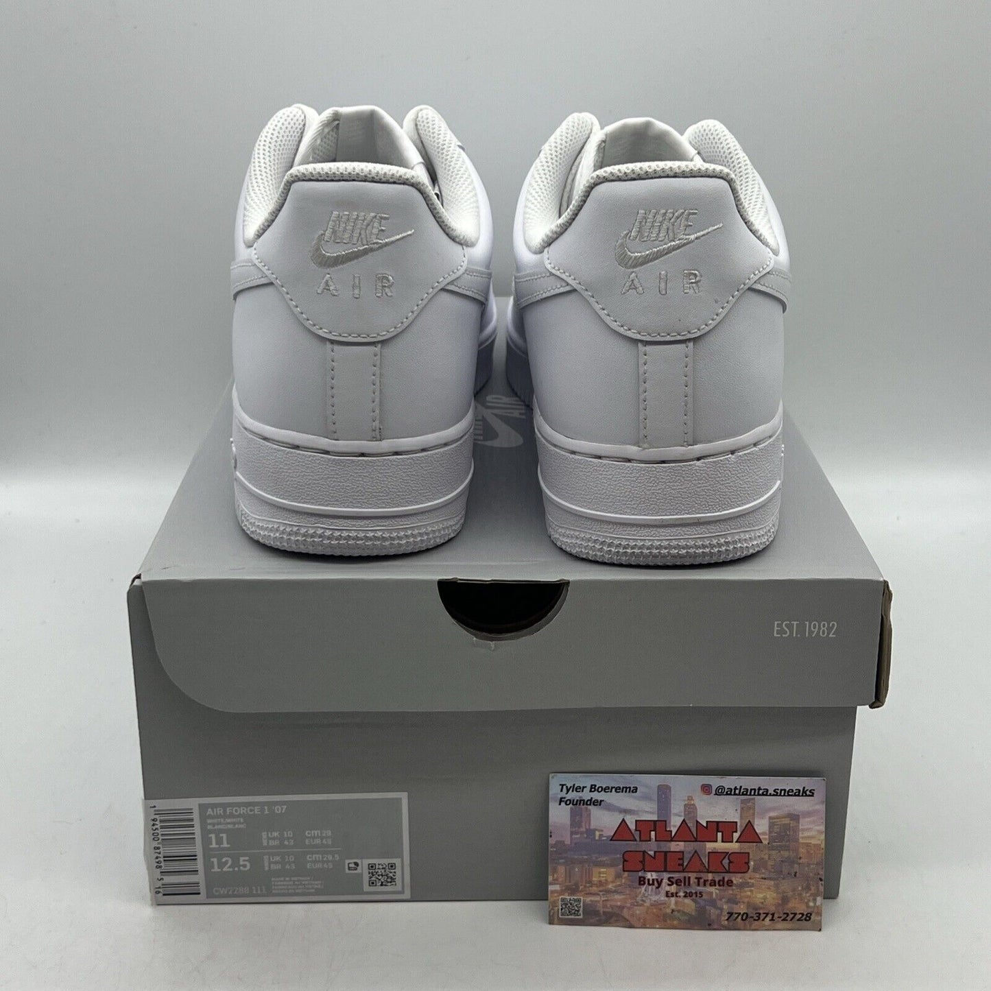 Size 11 - Nike Air Force 1 '07 Low Triple White Brand New Og All