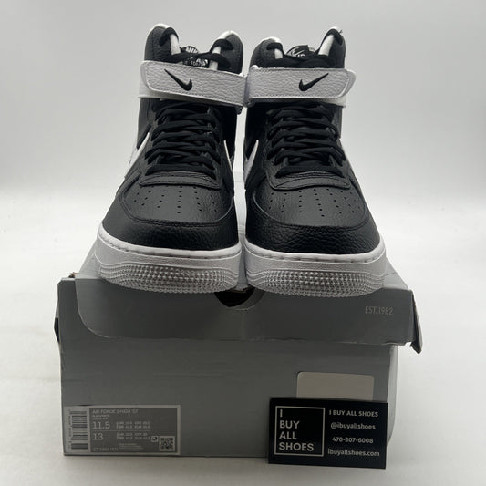 Size 11.5 - Nike Air Force 1 '07 High Black White (CT2303-002)