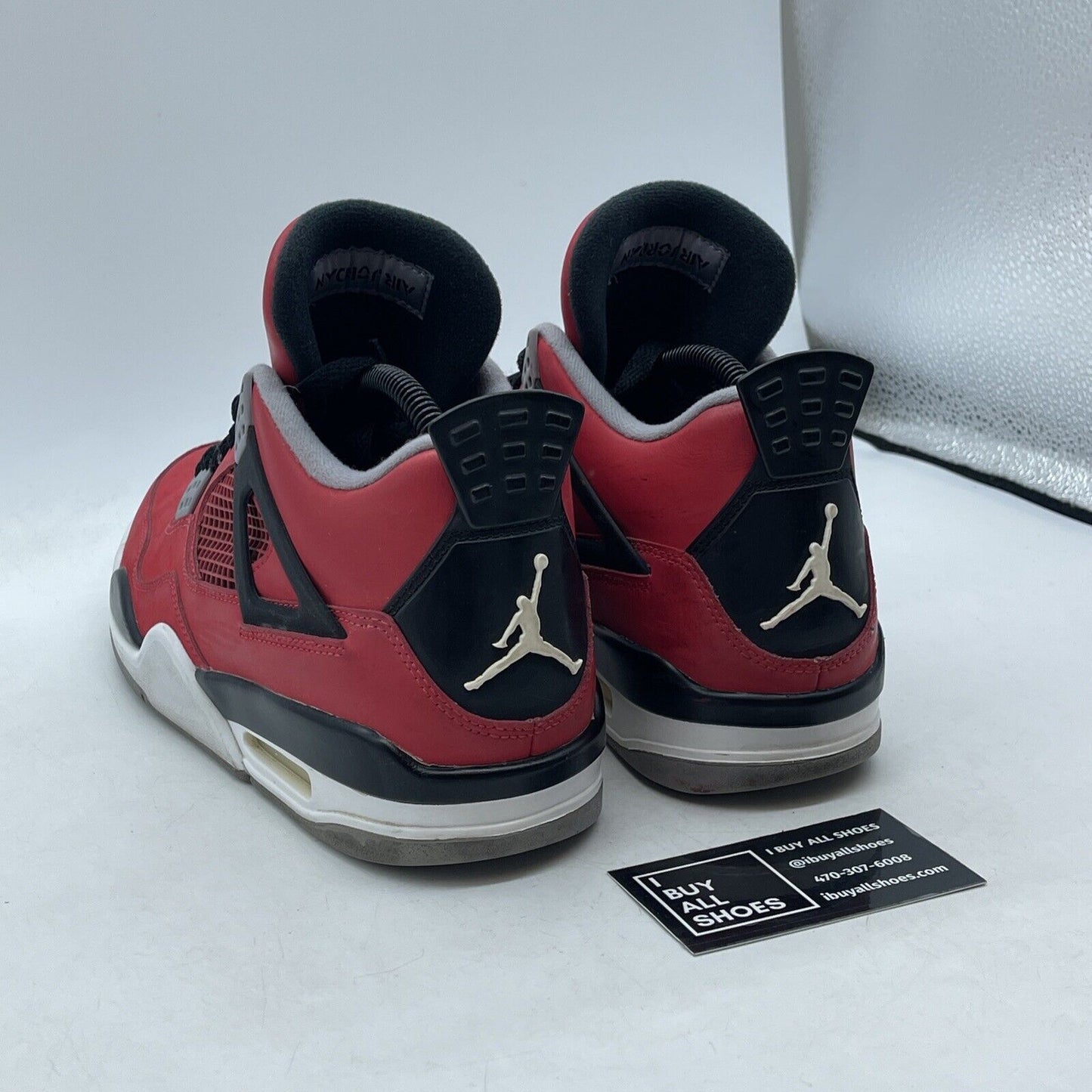 Size 8.5 - Jordan 4 Retro Toro Bravo 2013 Red Black White Leather (308497-603)