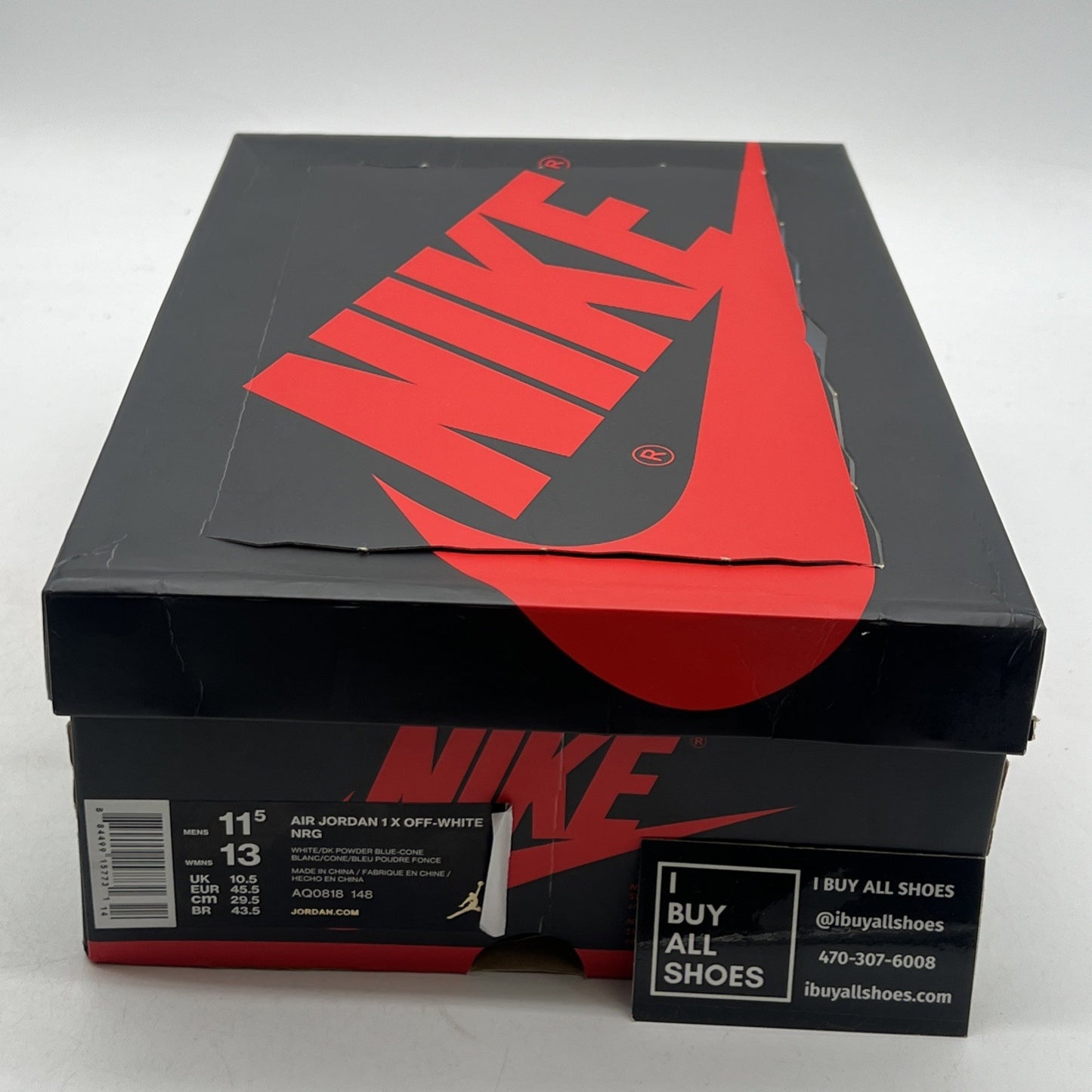 Size 11.5 - Air Jordan 1 Retro OG x Off-White High UNC (AQ0818-148)