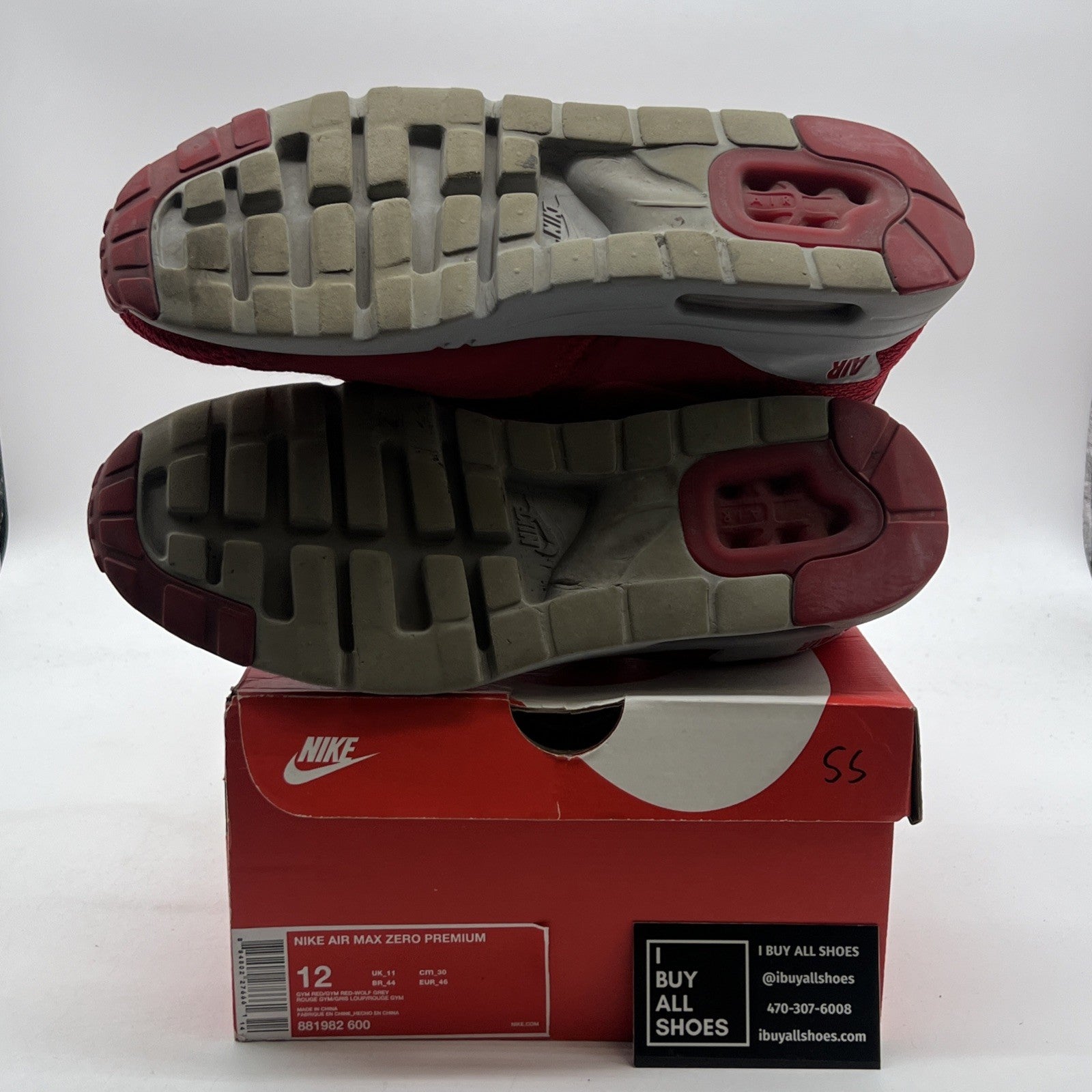 Size 12 - Nike Air Max Zero Premium Gym Red (881092-600)