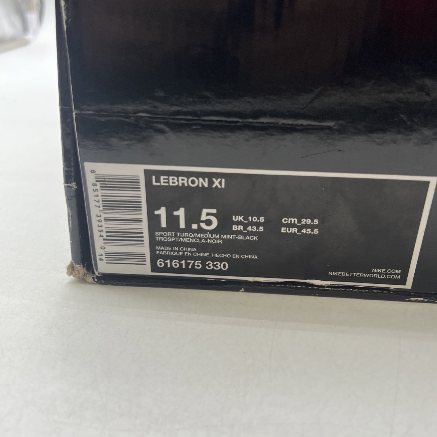 Size 11.5 - Nike LeBron 11 South Beach (616175-330)