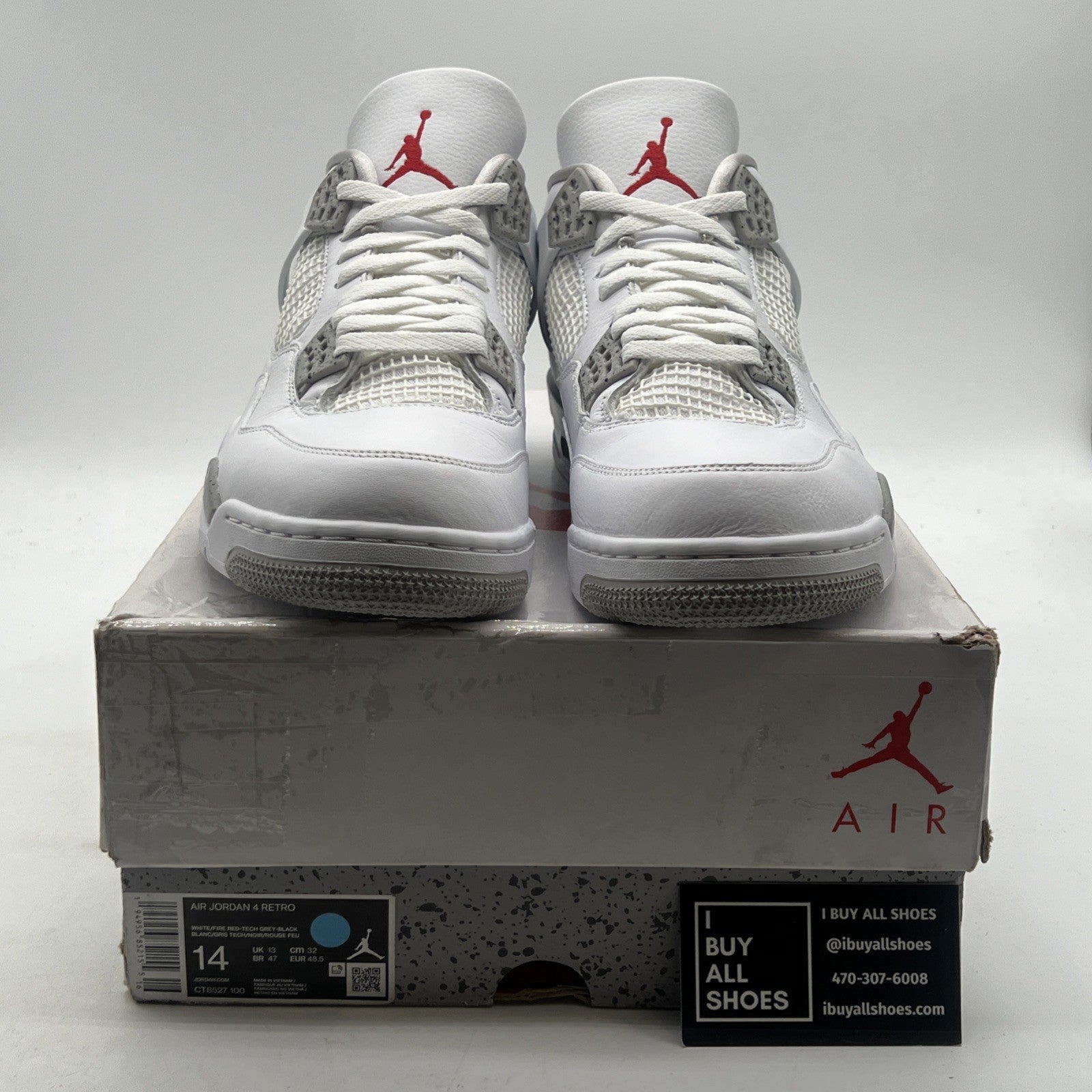 Size 14 - Air Jordan 4 Retro Mid White Oreo (CT8527-100)