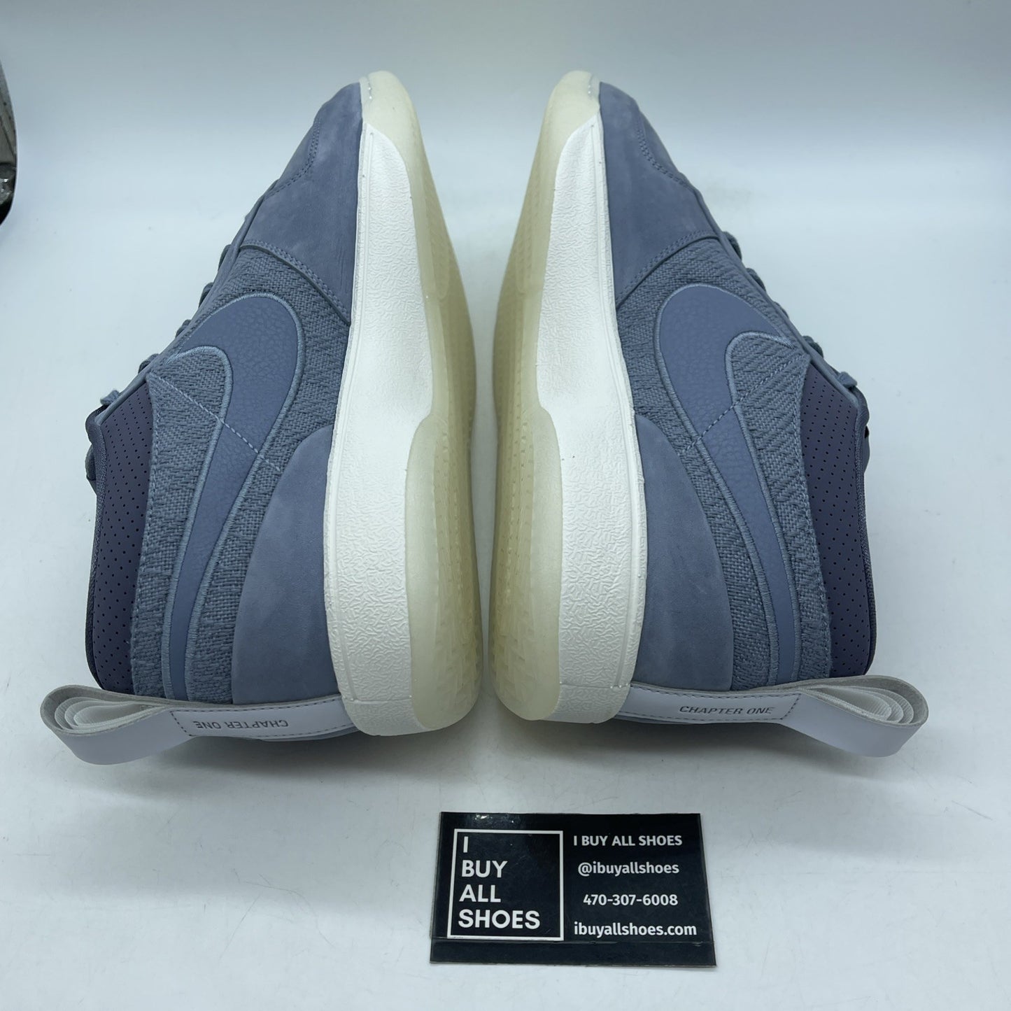 Size 14 - Nike Book 1 Mirage V2 Translucent Outsole Blue Suede (FJ4249-400)