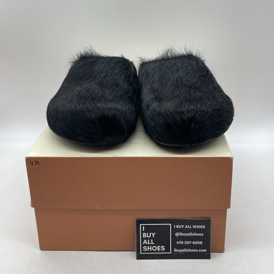 Size 43 - Marni Black Long Hair Calfskin Fussbett  Sabot
