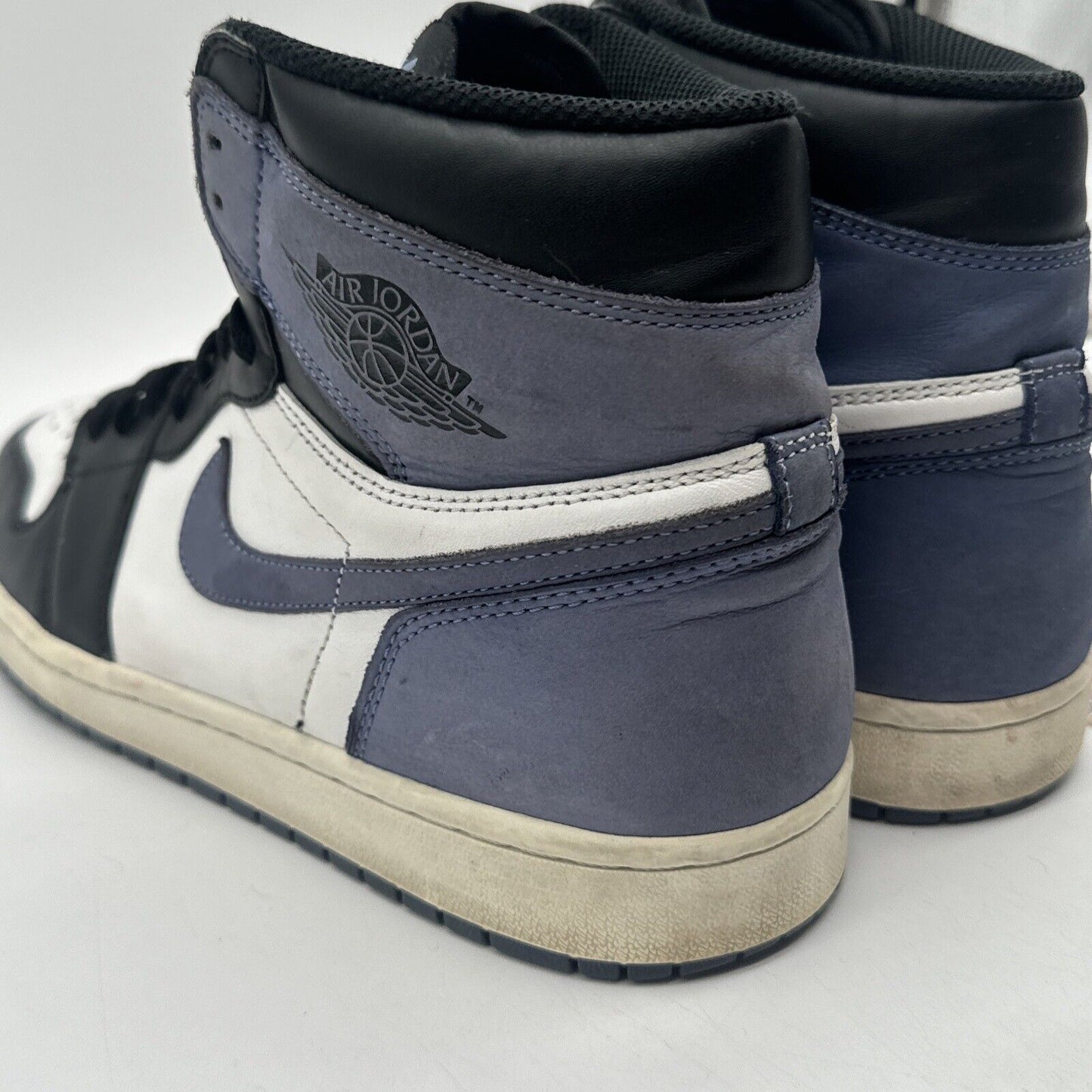 Size 11.5 - Jordan 1 Retro High OG Blue Moon 2018 Smooth Leather Suede Heel Whit