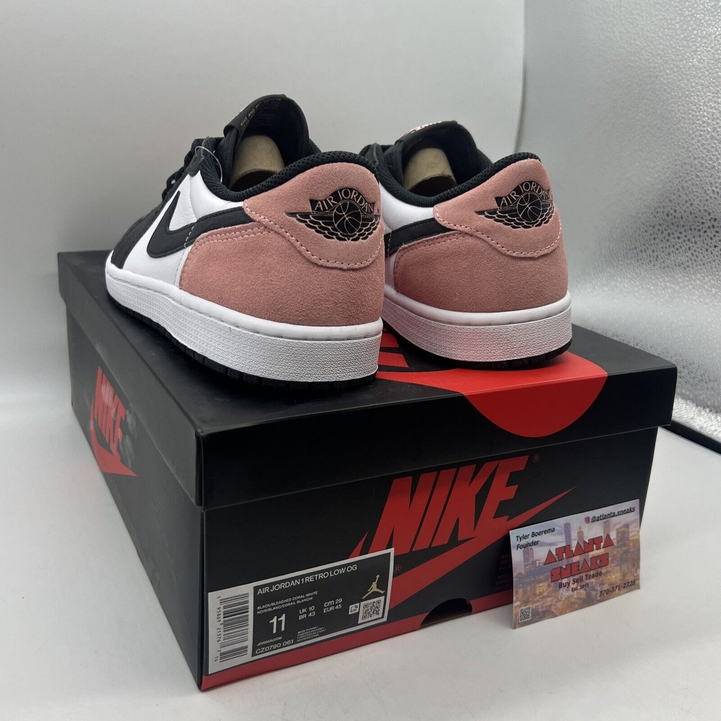 Size 11 - Jordan 1 Low OG Bleached Coral Brand New Og All