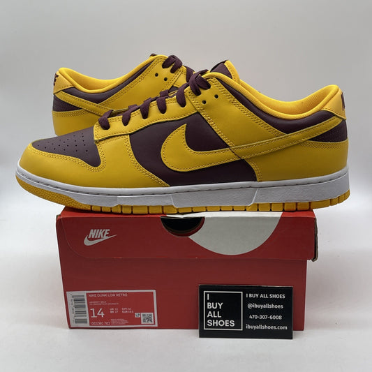 Size 14 - Nike Dunk Low Retro Arizona State Sun Devils Yellow (DD1391-702)