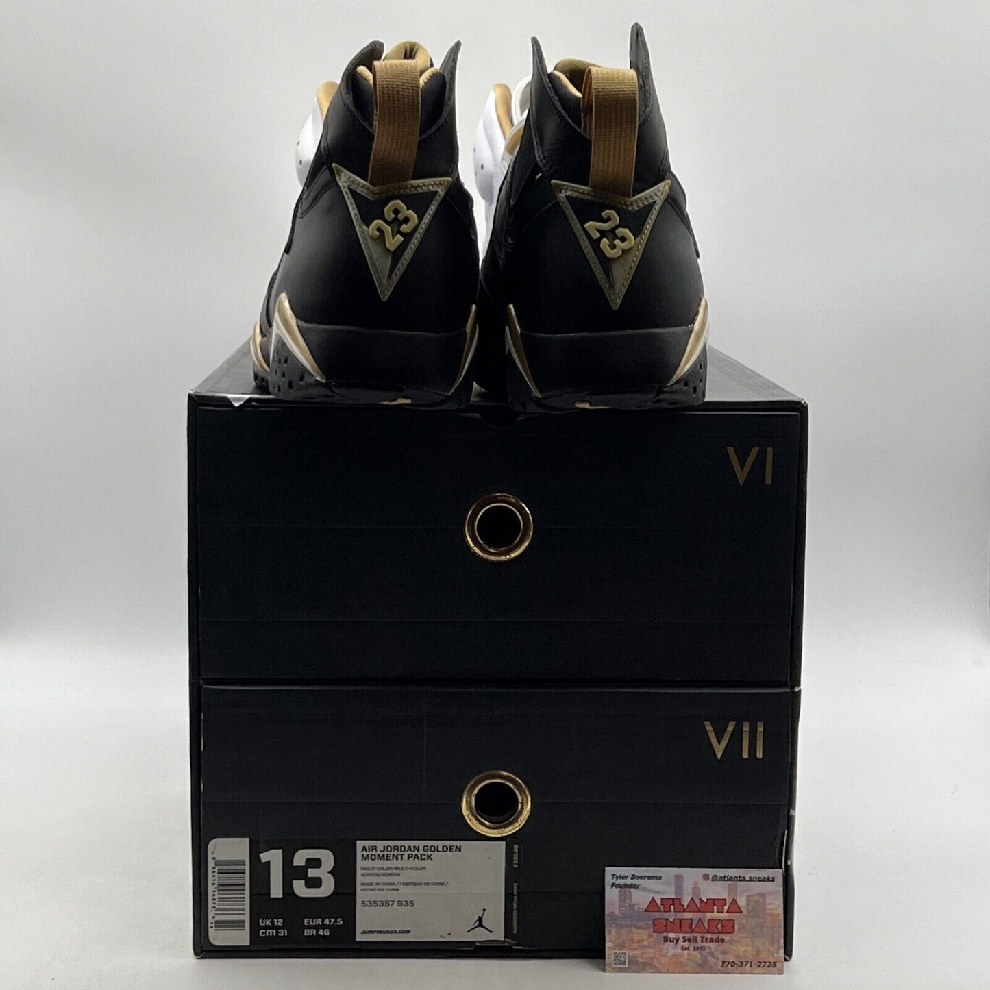 Size 13 - Air Jordan 7/6 Retro Golden Moments Pack (535357-935)