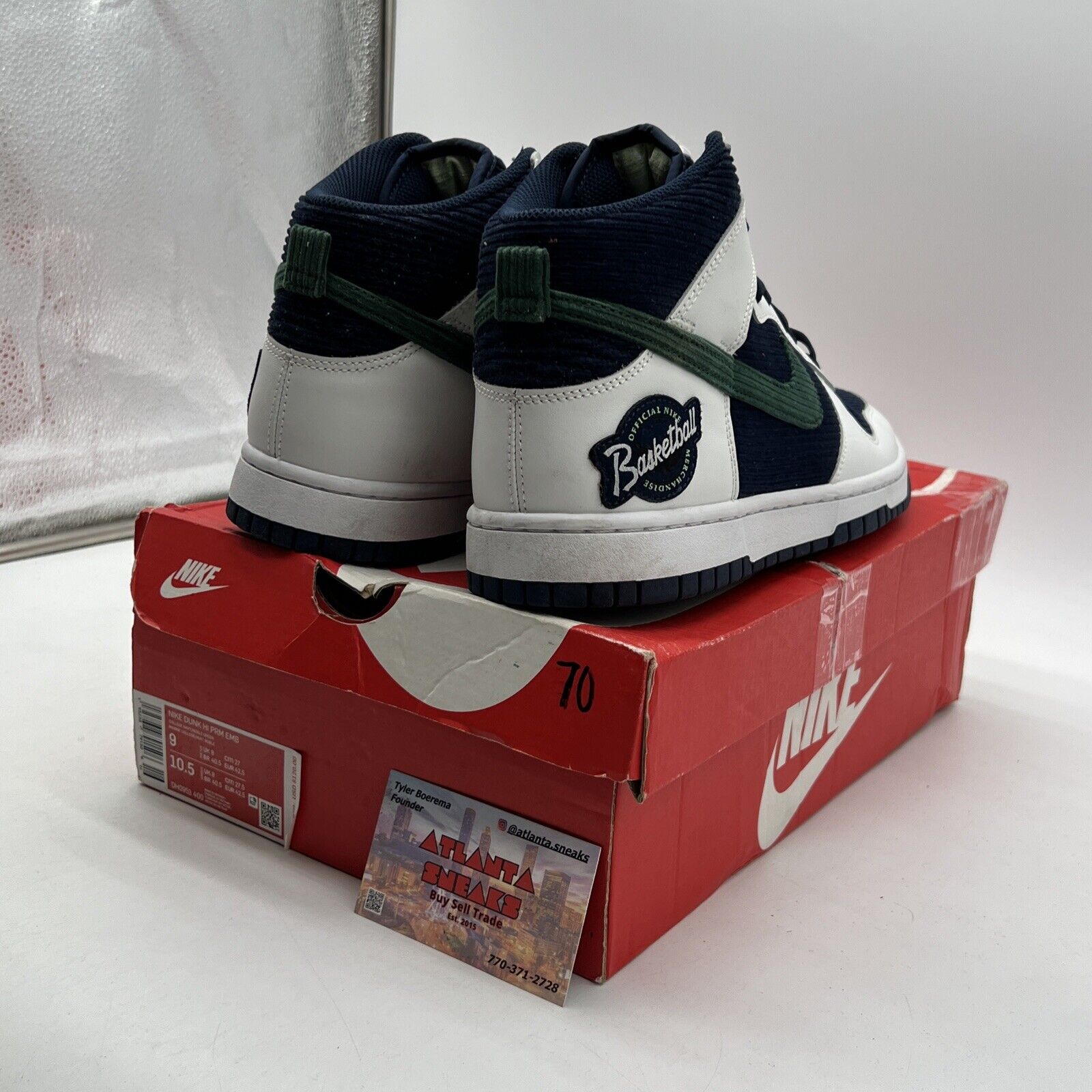 Size 9 - Nike Dunk High Sports Specialties Navy White (DH0953-400)