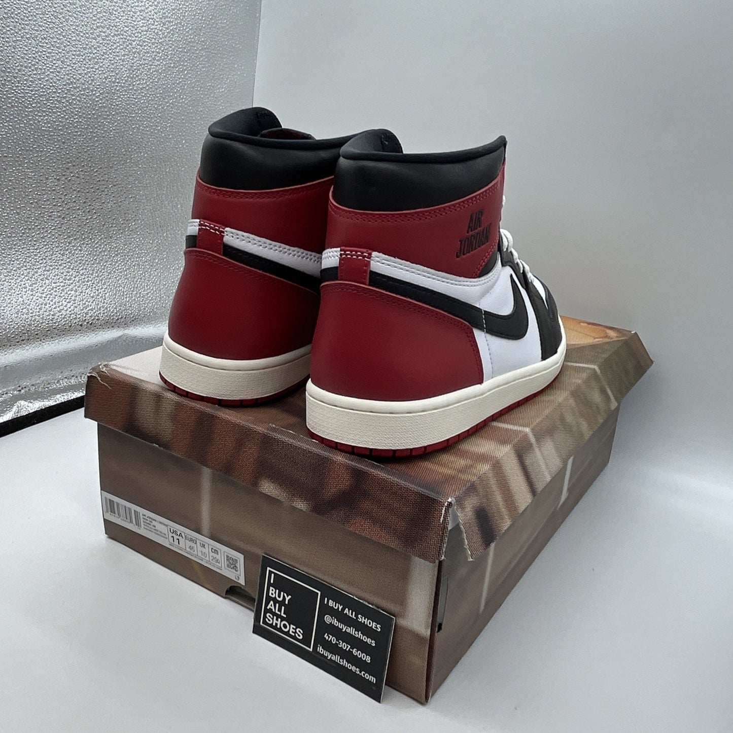 Size 11 - Air Jordan 1 Retro OG High Black Toe Reimagined Leather (DZ5485-106)