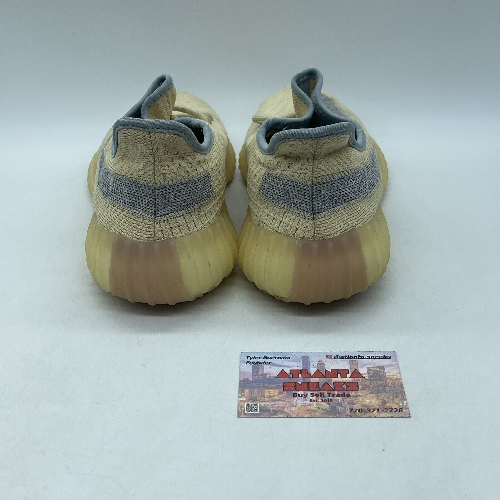 Size 8.5 - adidas Yeezy Boost 350 V2 Linen Blue Orange Tan Suede  (FY5158)