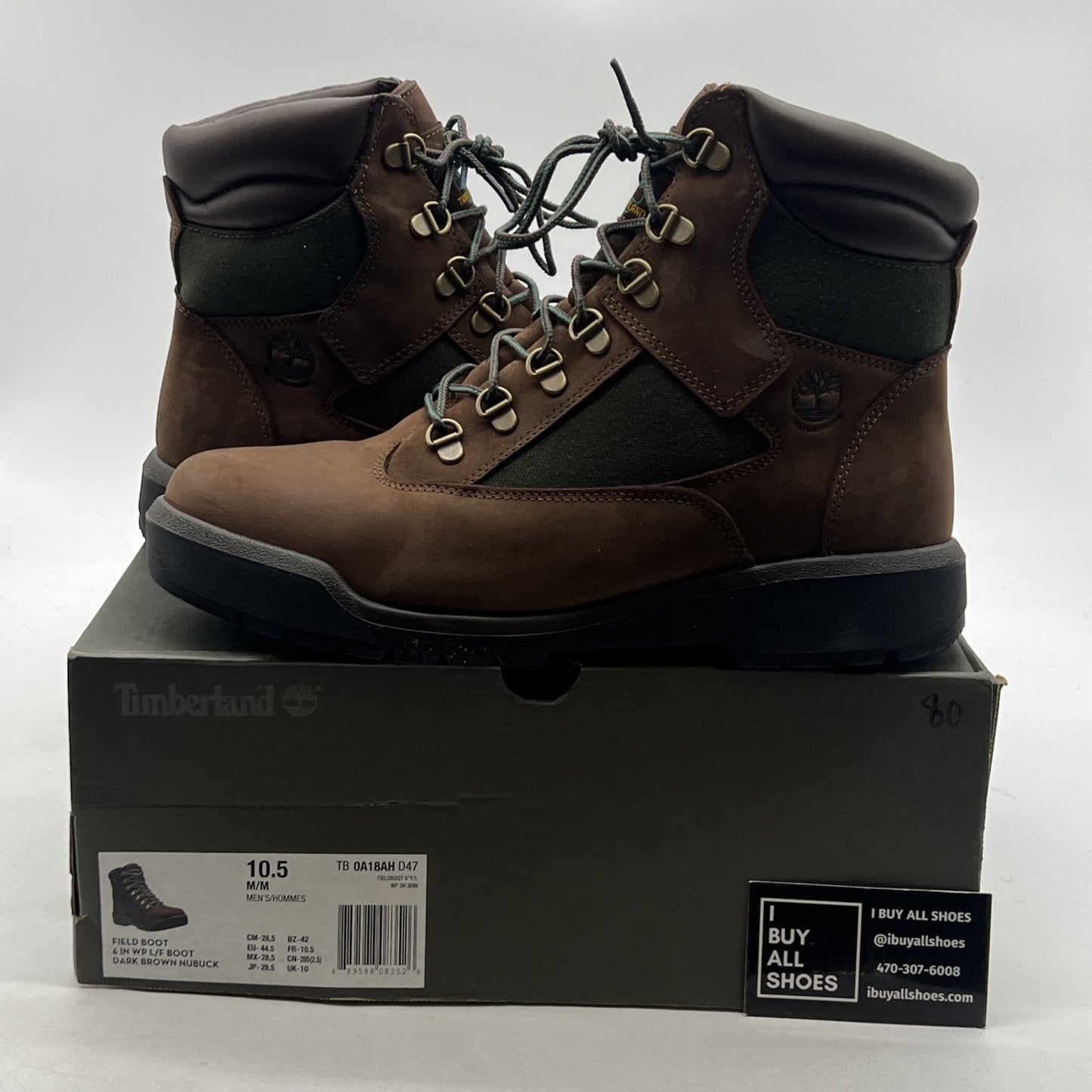 Size 10.5 - Timberland 6" Field Boot Brown (TB0A18AHD47) Snow Rain Boots