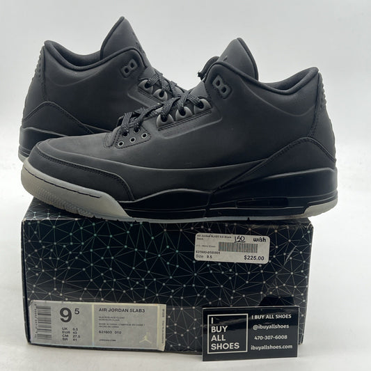 Size 9.5 - Air Jordan 3 5Lab3 Reflective Black (631603-010
