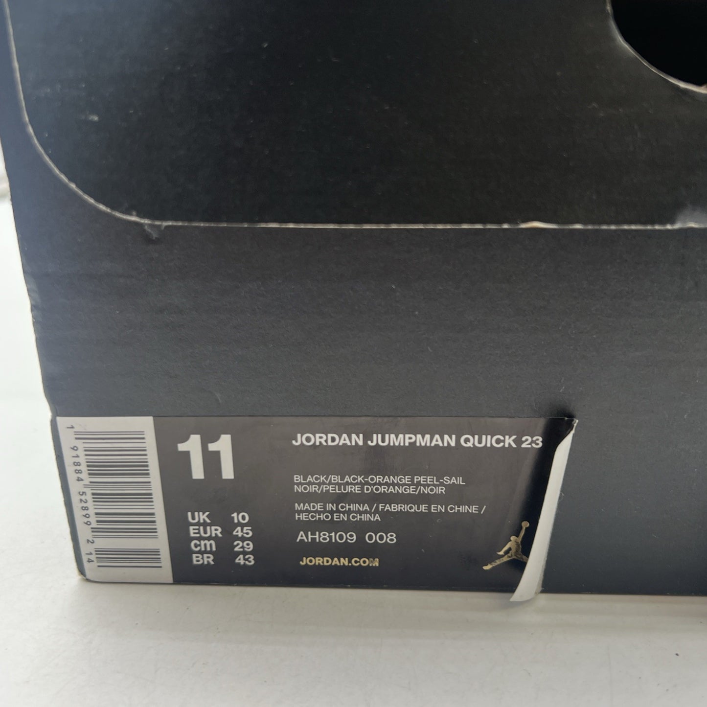 Size 11 - Jordan Jumpman Quick 23 Black Orange Peel (AH8109-008)