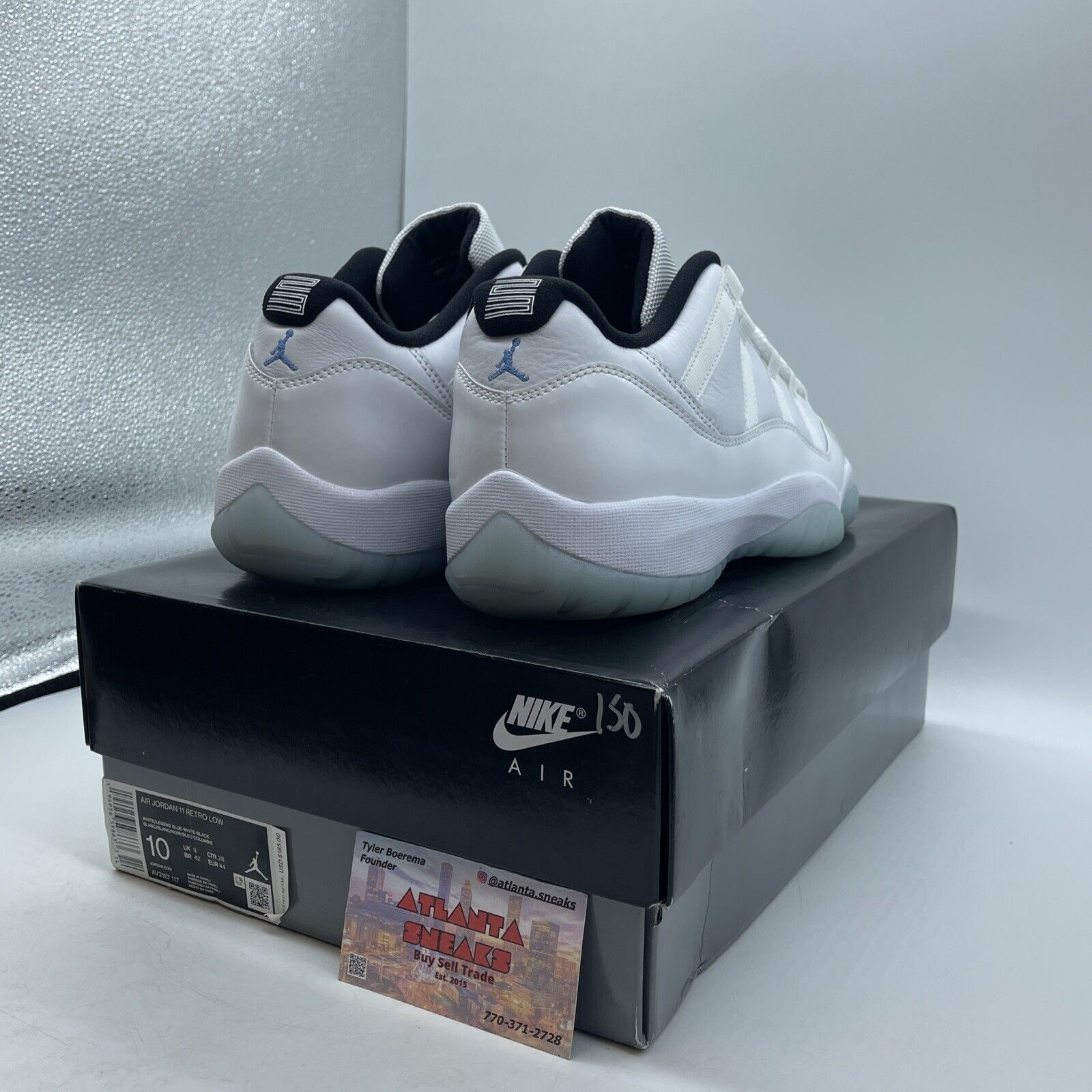 Size 10 - Jordan 11 Retro Low Legend Blue White Black Leather (AV2187-117)