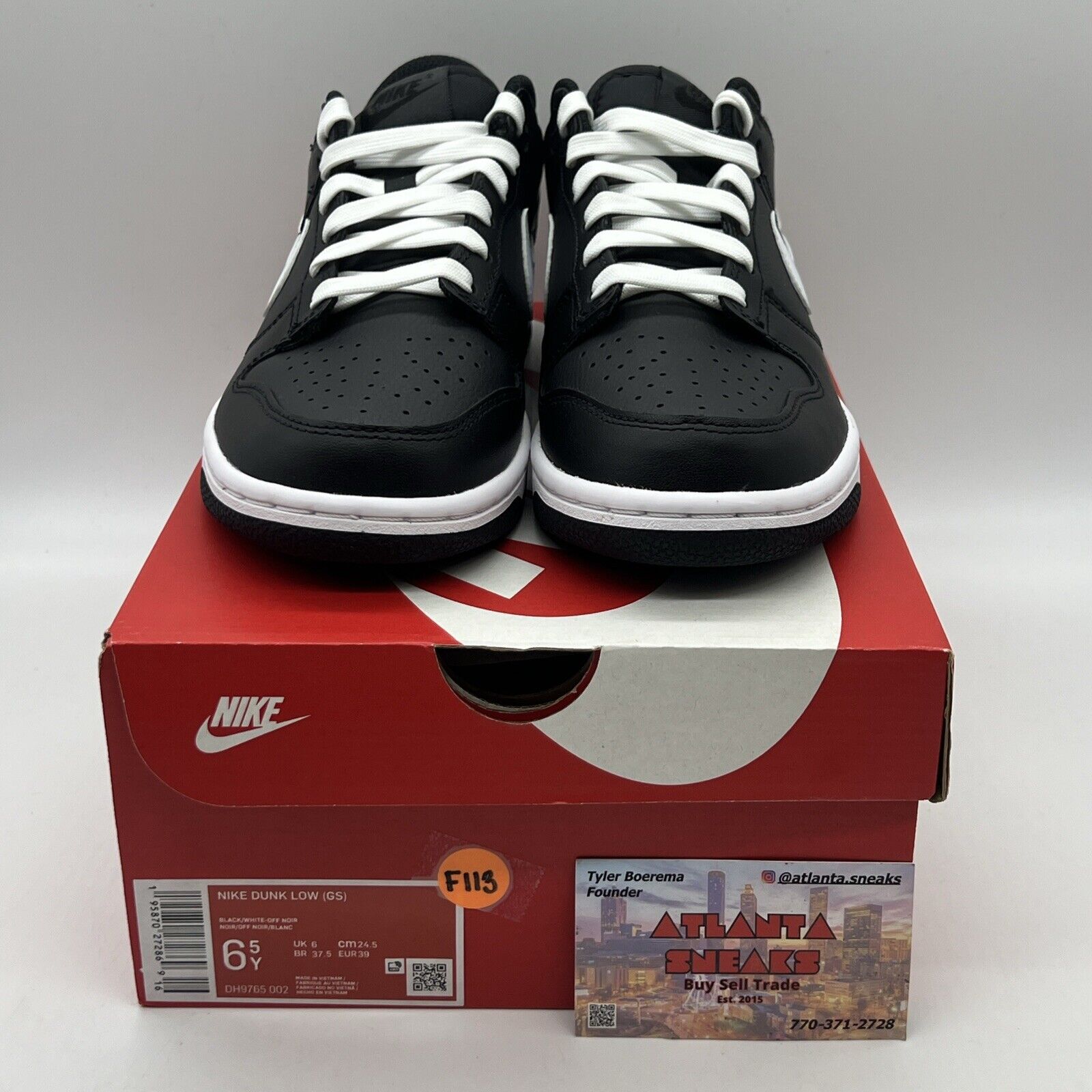 Size 6.5 - Nike Dunk Low Black Panda Brand New Og All