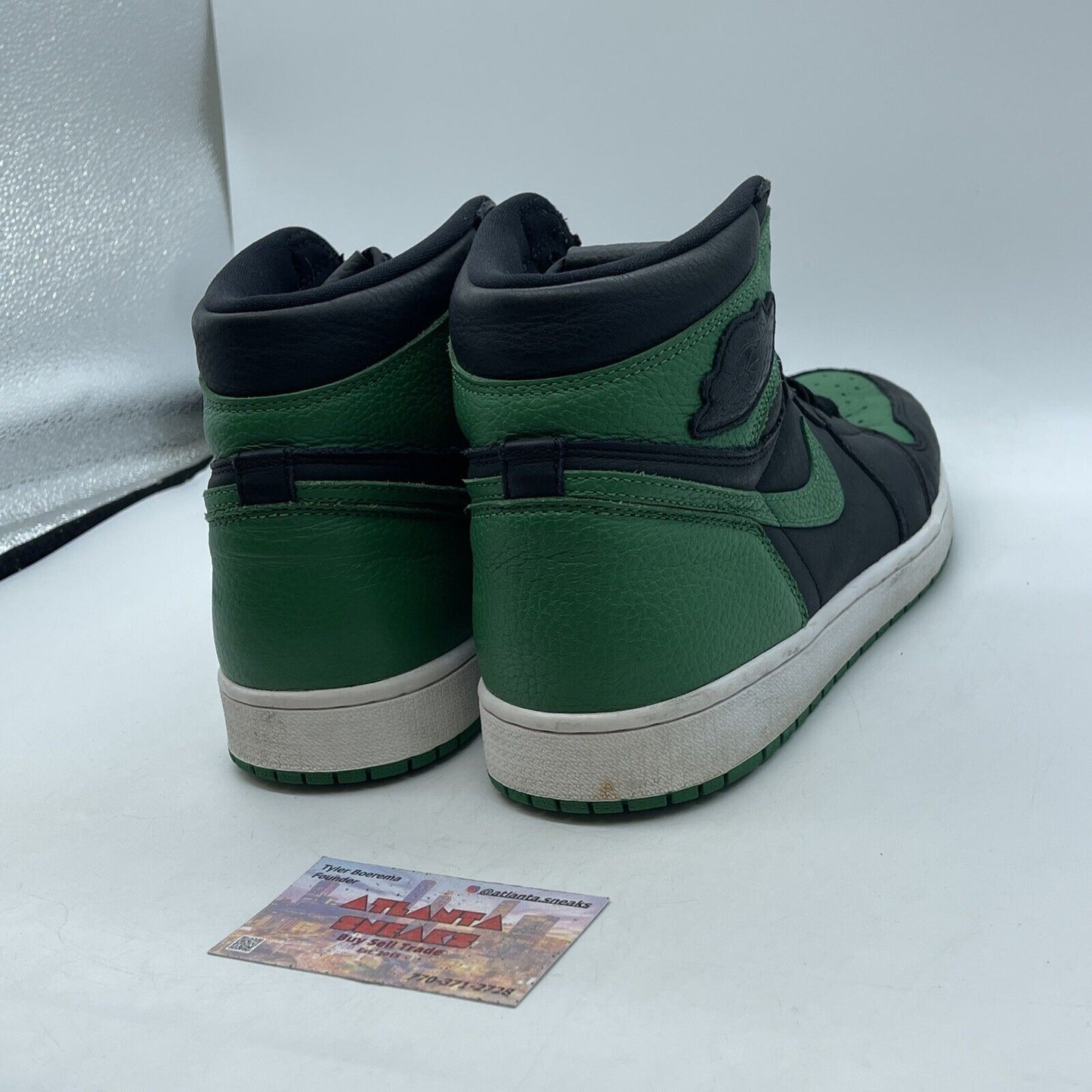 Size 12 - Jordan 1 Retro OG High Pine Green 2.0 Black Leather (555088-030)