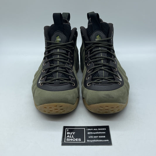 Size 10 - Nike Air Foamposite One PRM Olive Green Brown Suede (575420-200)