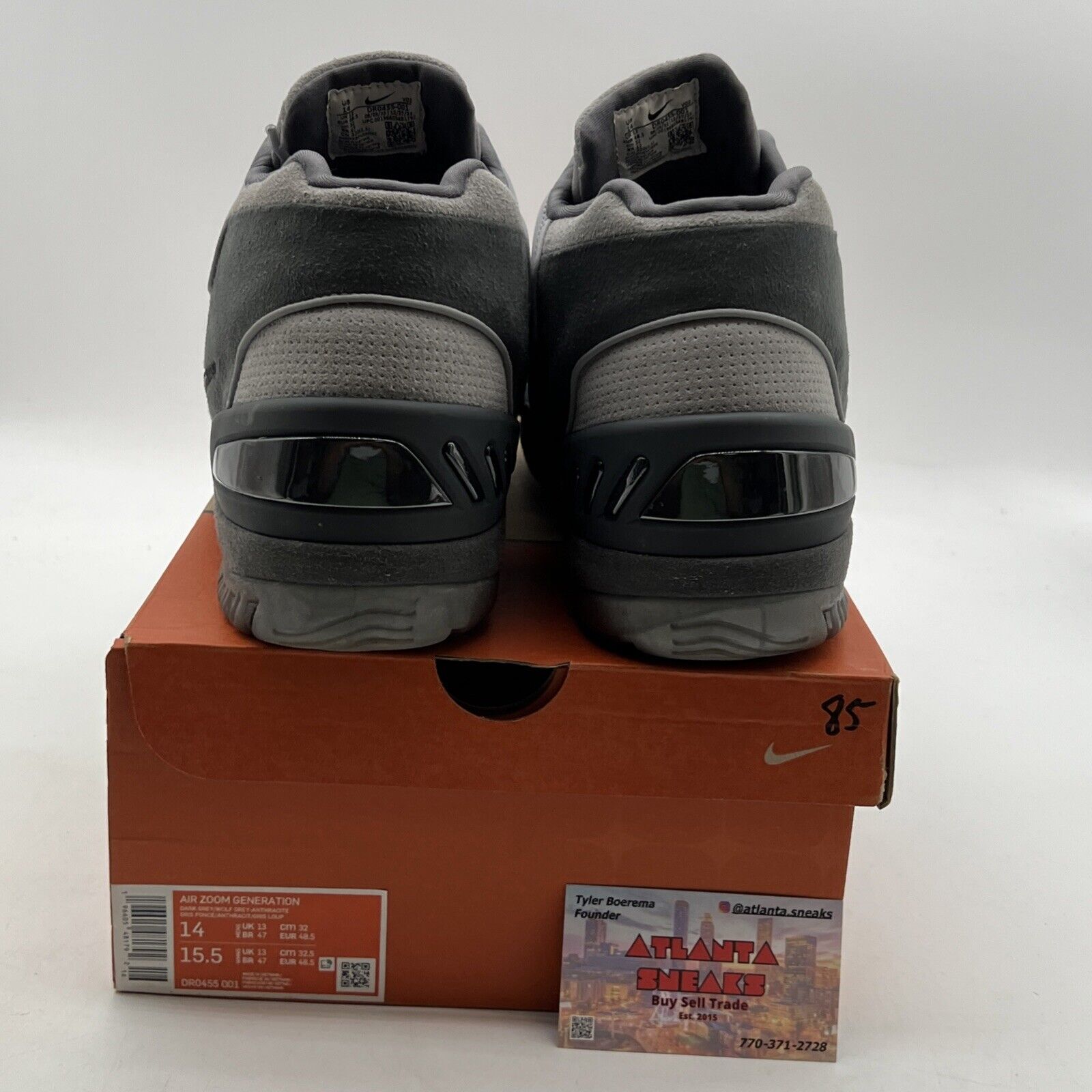 Size 14 - Nike Air Zoom Generation Retro Dark Grey (DR0455-001)
