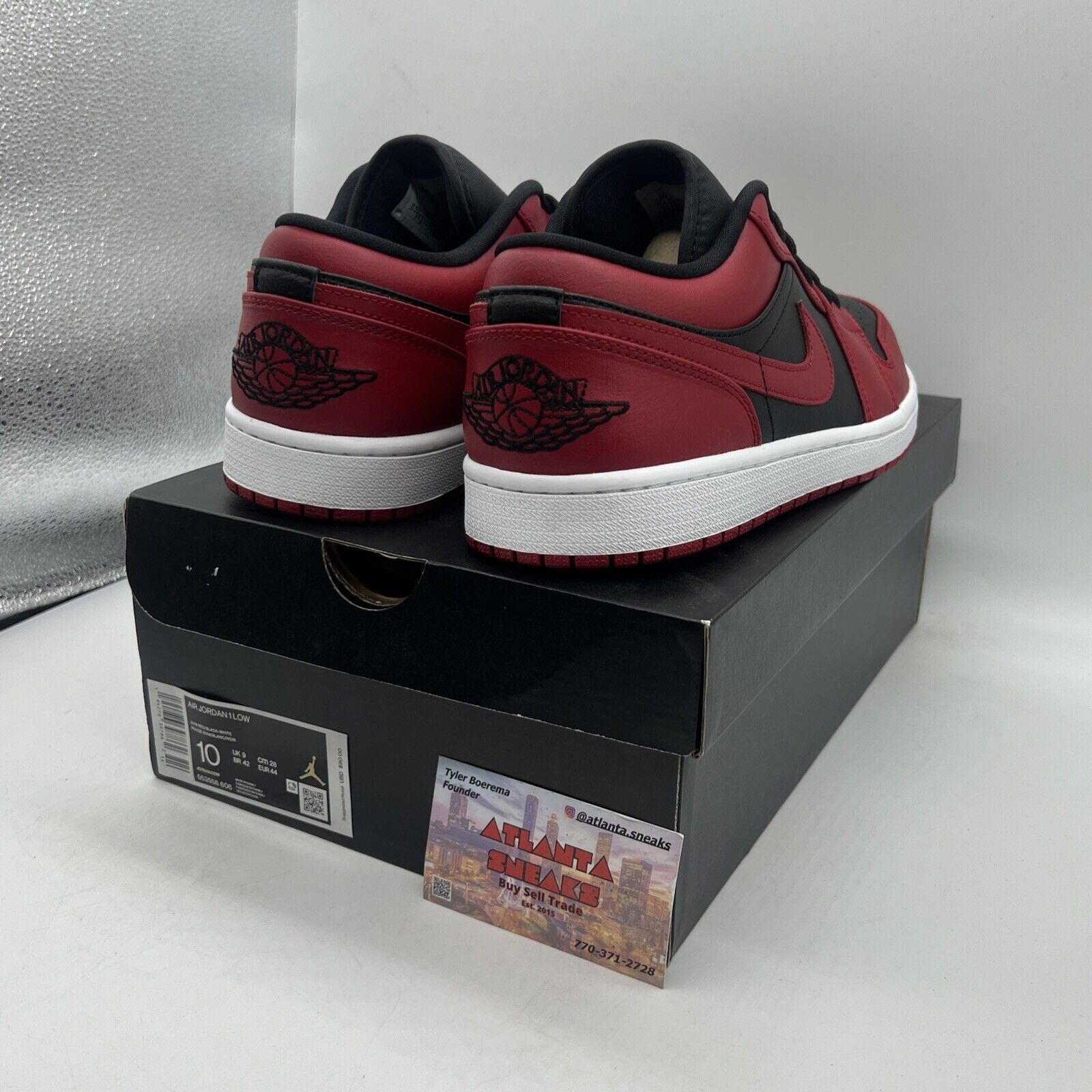 Size 10 - Air Jordan 1 Reverse Bred Black White Red Brand New Og All DS Bred