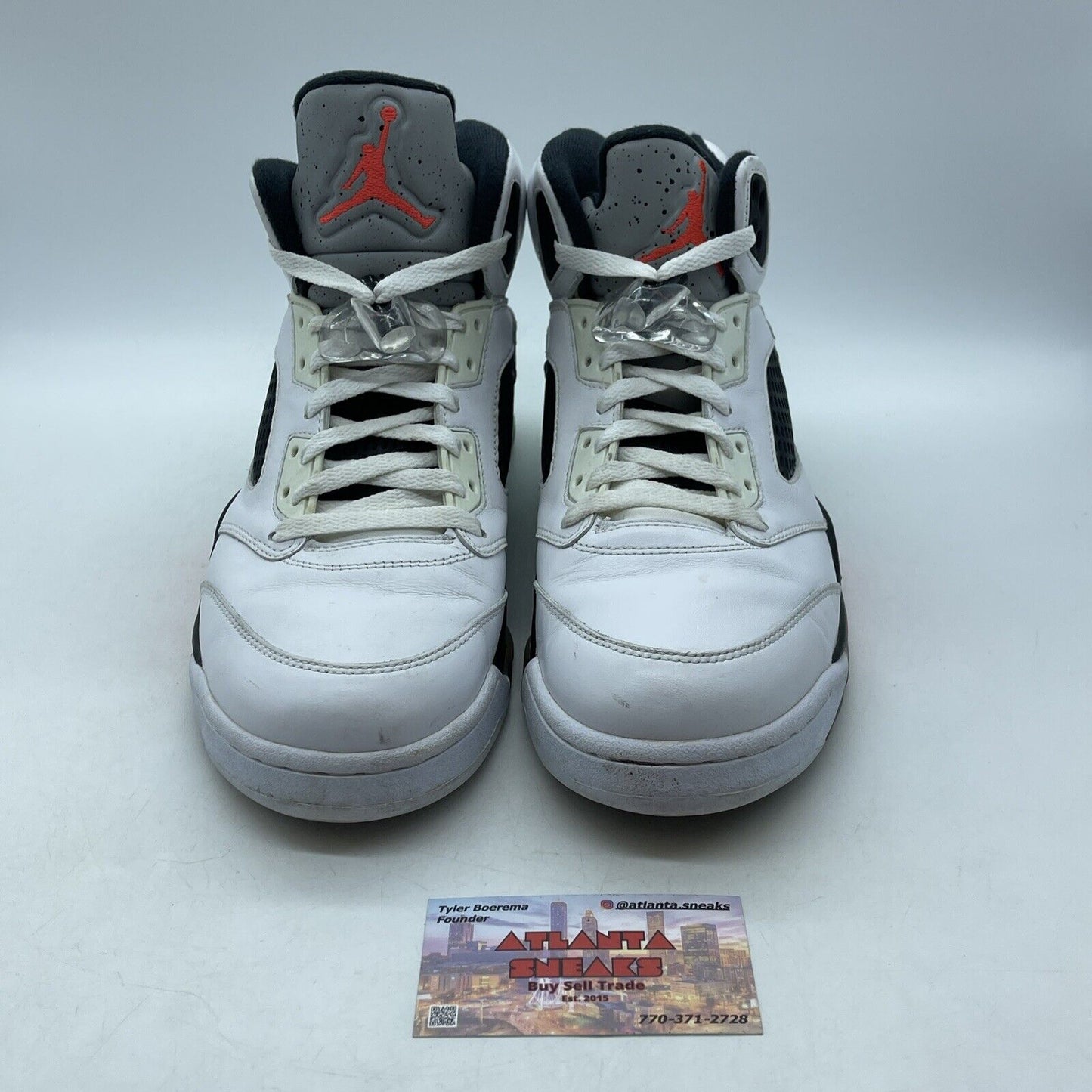 Size 10 - Air Jordan 5 Retro Pro Stars White Black Red Leather (136027-115)