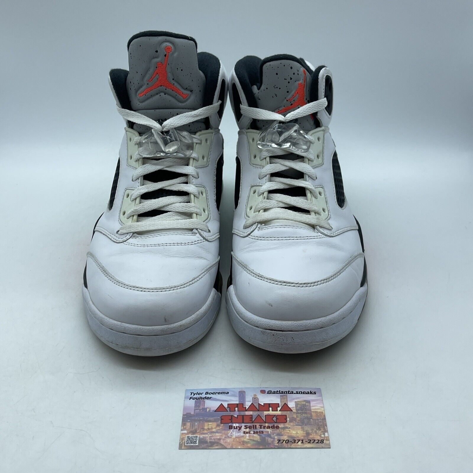 Size 10 - Air Jordan 5 Retro Pro Stars White Black Red Leather (136027-115)