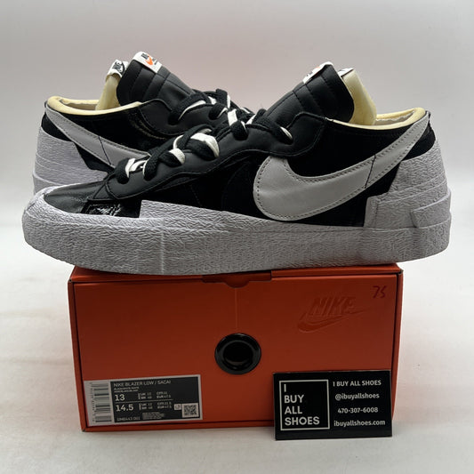 Size 13 - Nike sacai x Blazer Low Black Patent (DM6443-001)