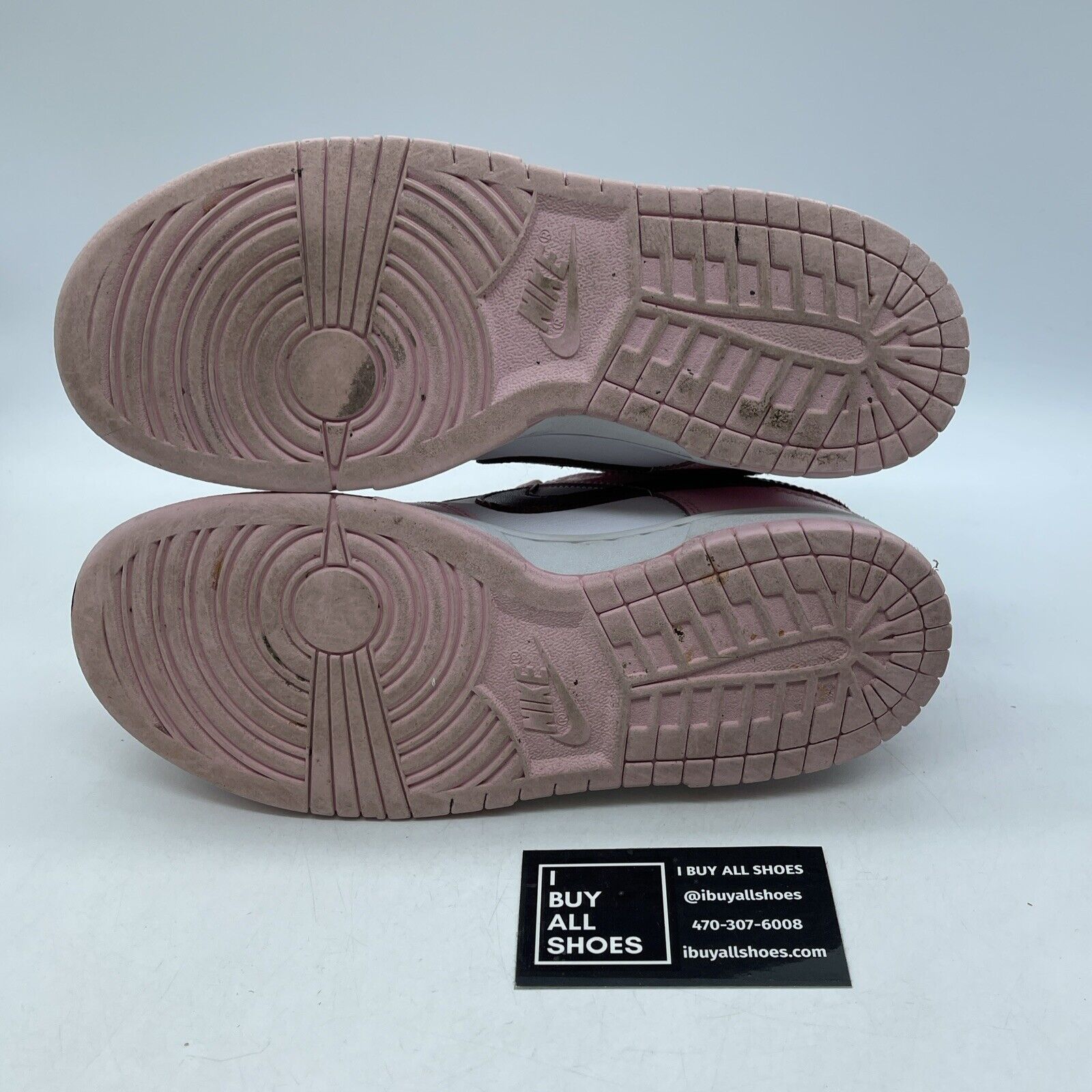 Size 8 - Dunk Low GS ‘Pink Foam’ Burgundy White Pink Leather Suede (CW1590-601)