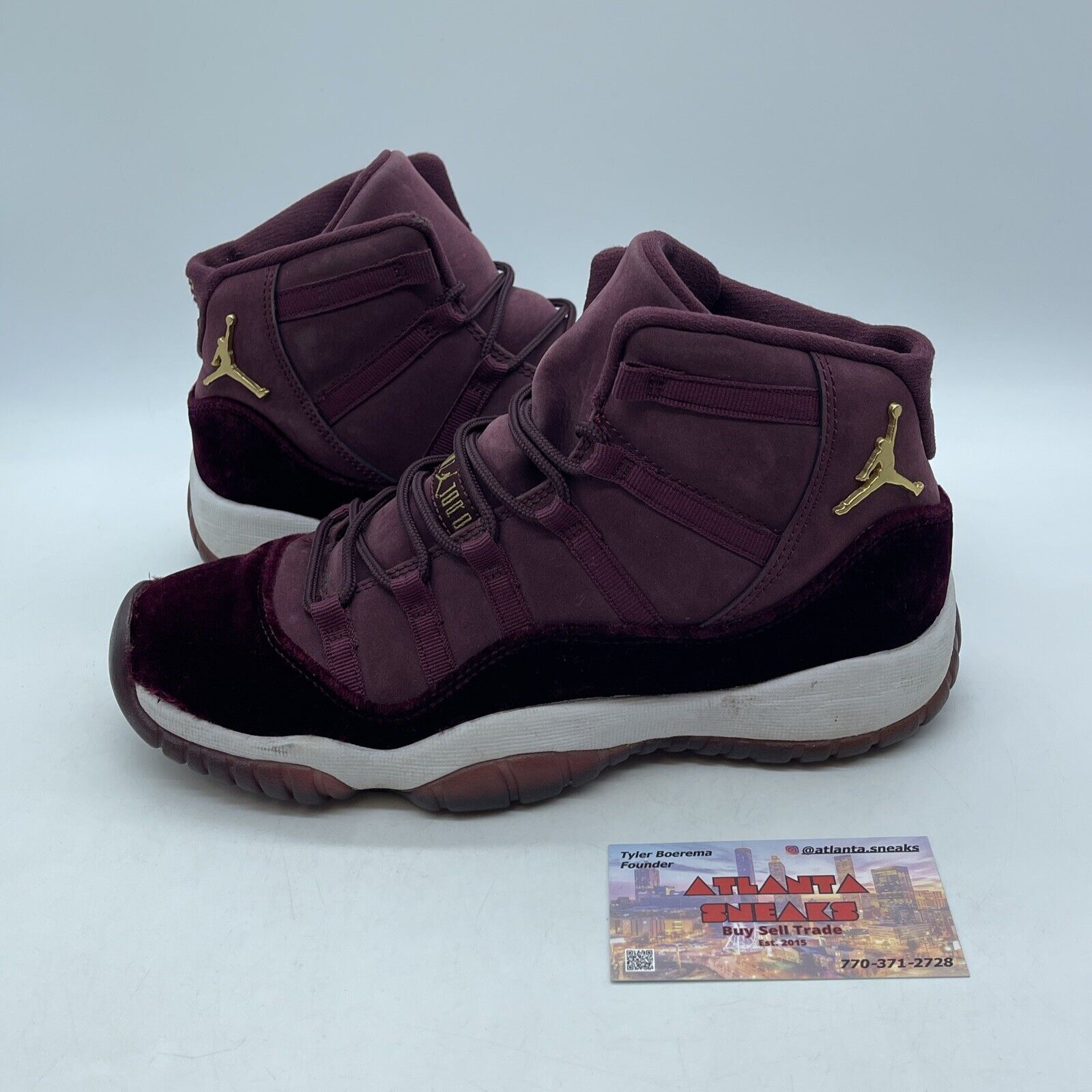 Size 6Y - Air Jordan 11 GG Heiress Velvet Suede White Gold (852625-650)