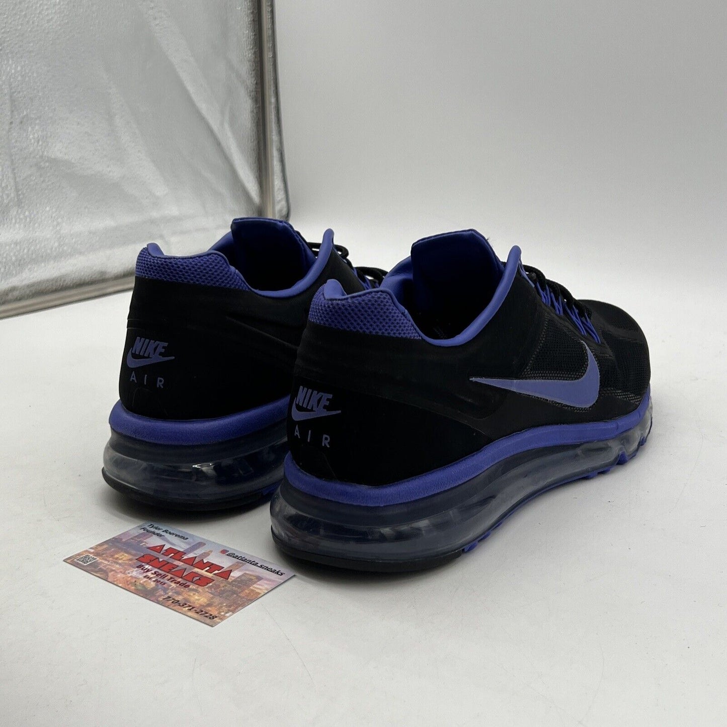 Size 11.5 - Nike Air Max EXT Running Shoes Black Purple Violet 2013 (554967-051)