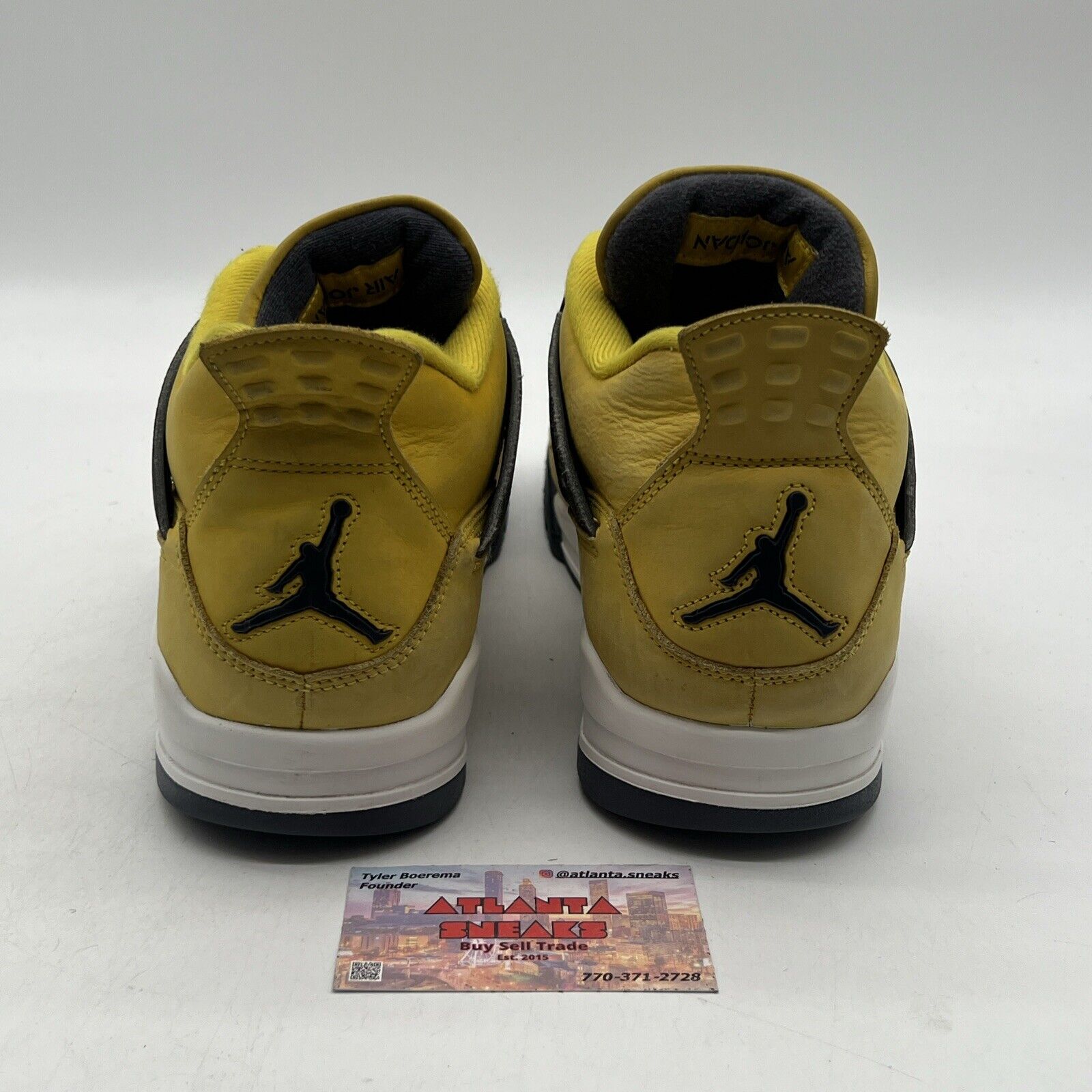 Size 12 - Jordan 4 Retro Mid Lightning White Grey Yellow (CT8527-700)