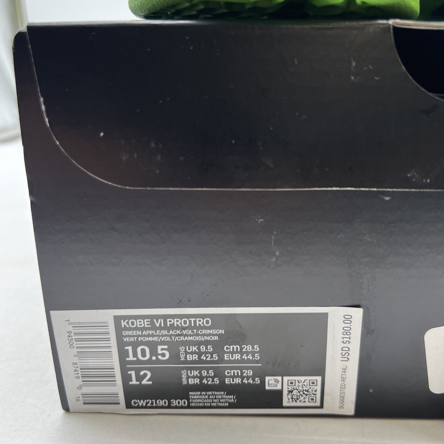 Size 10.5 - Nike Zoom Kobe 6 Protro Low Grinch (CW2190-300)