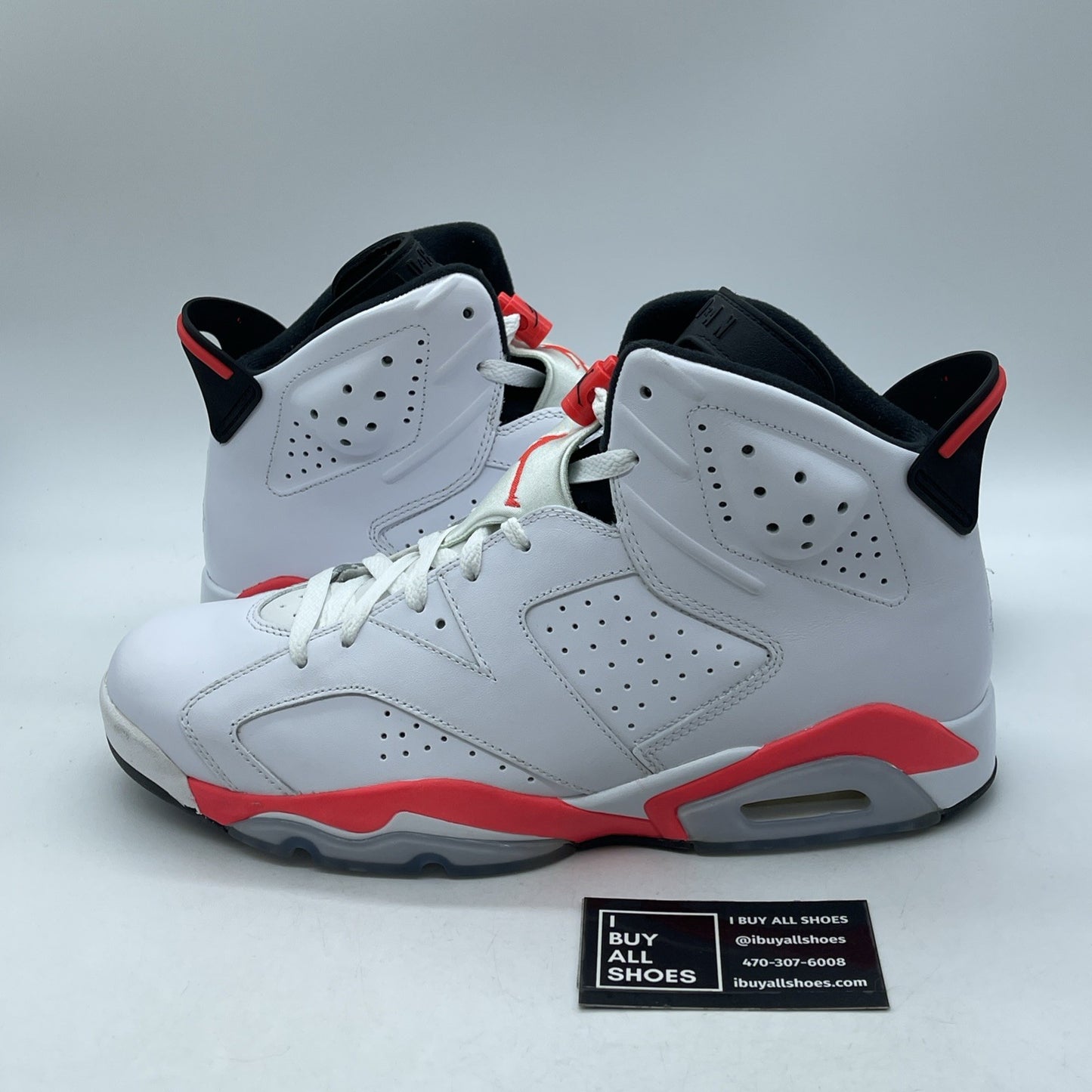 Size 12 - Air Jordan 6 Retro 2014 White Infrared Leather (384664-123)