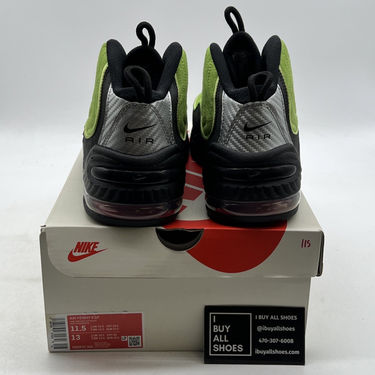 Size 11.5 - Nike Stussy x Air Penny 2 Vivid Green (DX6933-300)