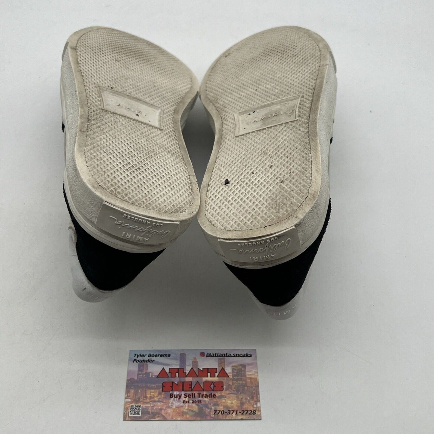 Size 11.5 - Amiri Bone Slip On Shoes Skeleton Black/White