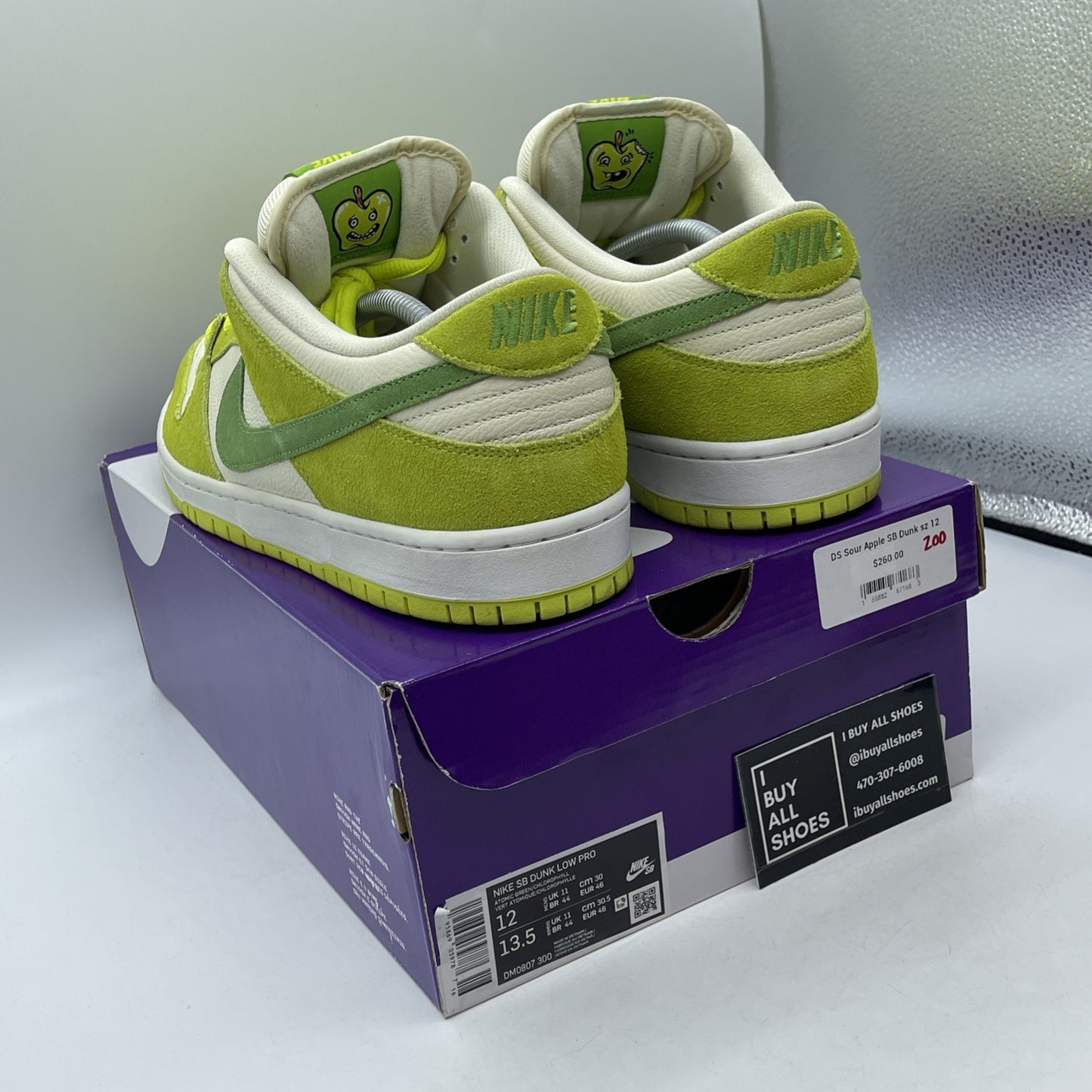 Size 12 - Nike Dunk Pro SB Low Fruity Pack - Green Apple Suede (DM0807-300)