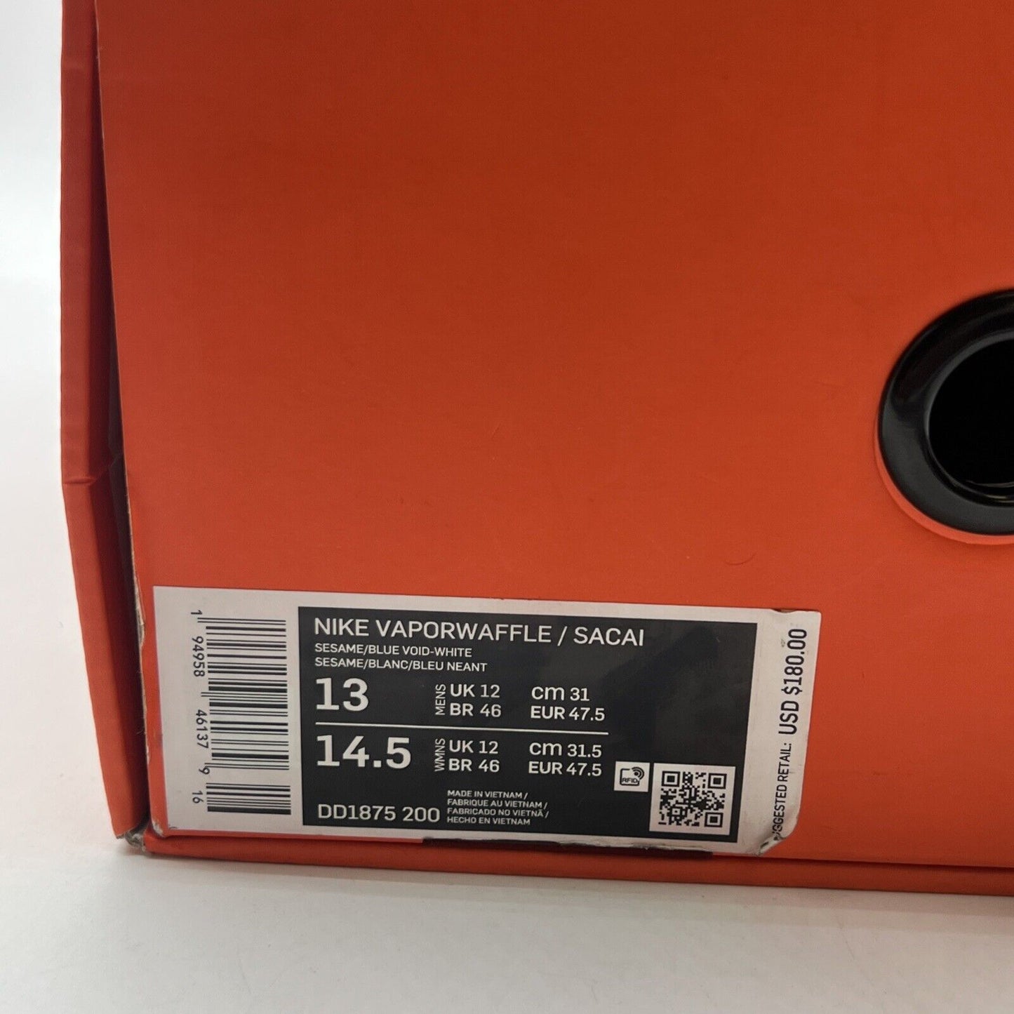 Size 13 - Nike VaporWaffle x Sacai Tan Navy (DD1875-200)