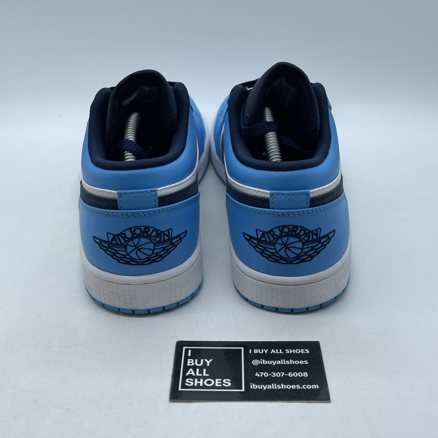 Size 12 - Jordan 1 Low UNC 2021 Black University Blue White (553558-144)