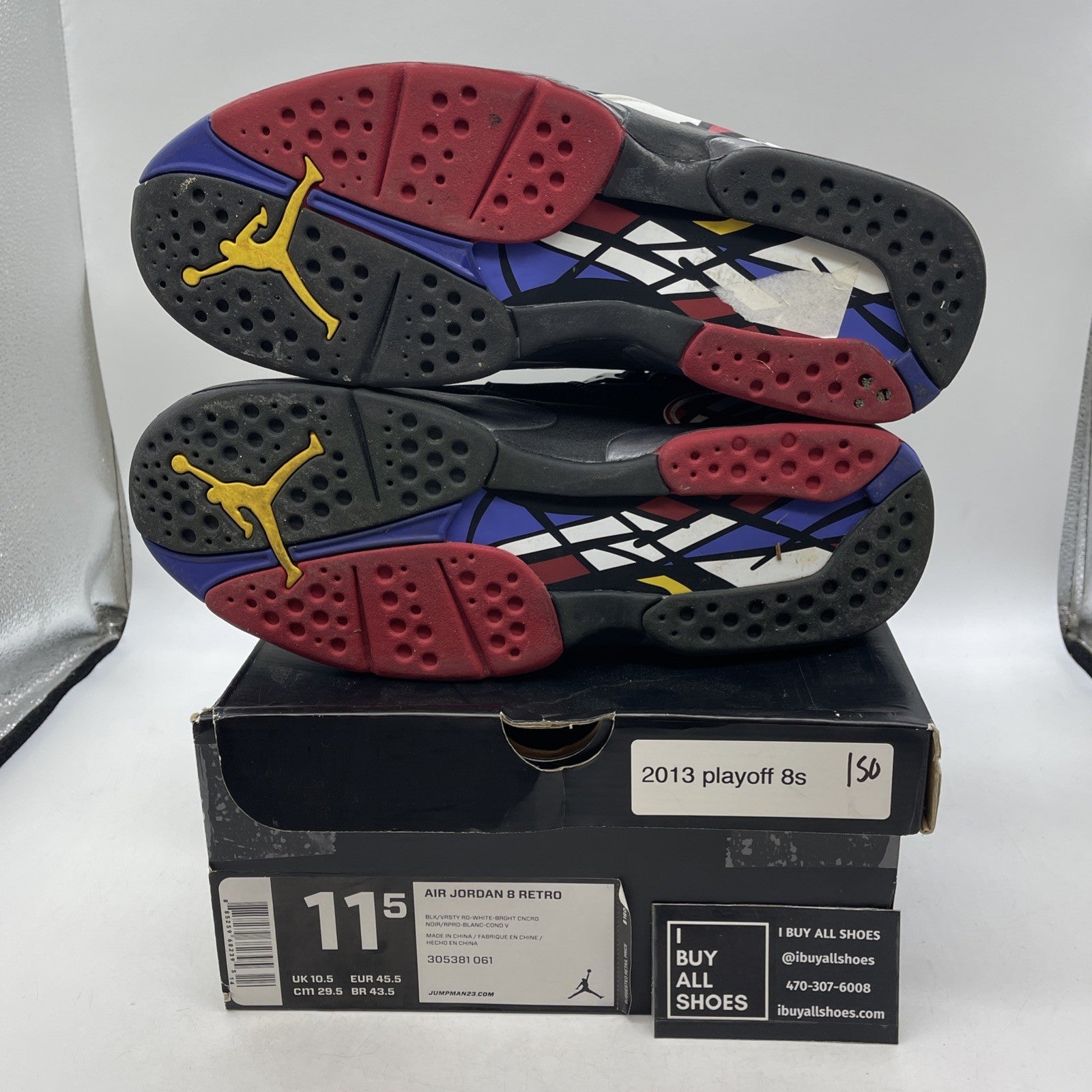 Size 11.5 - Air Jordan 8 Retro 2007 Playoff (305381-061)