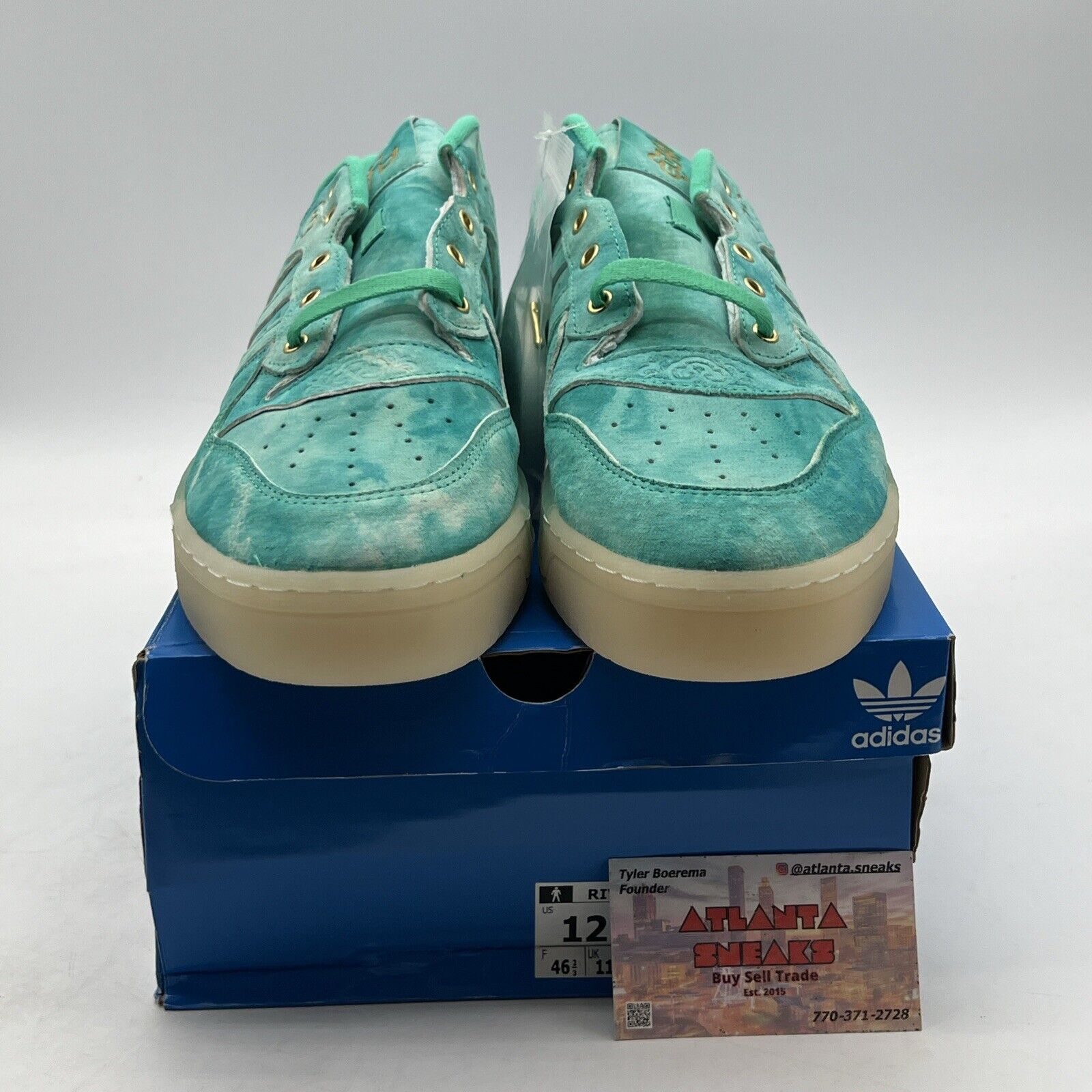 Size 12 - adidas Rivalry Low Hi Res Green Suede (FV4633)