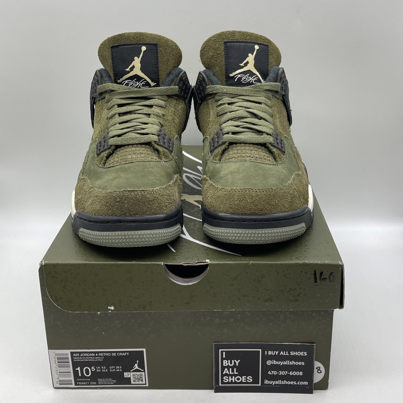 Size 10.5 - Air Jordan 4 SE Retro Low Craft - Olive (FB9927-200)