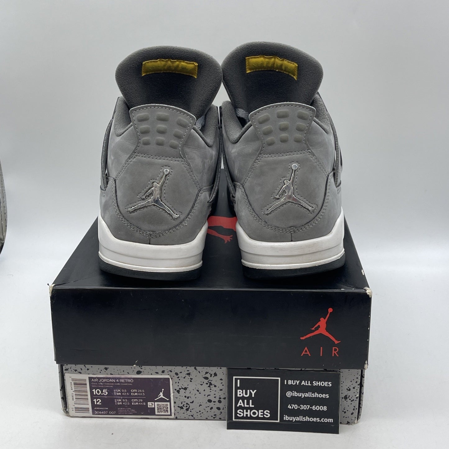 Size 10.5 - Air Jordan 4 Retro Low Cool Grey (308497-007)