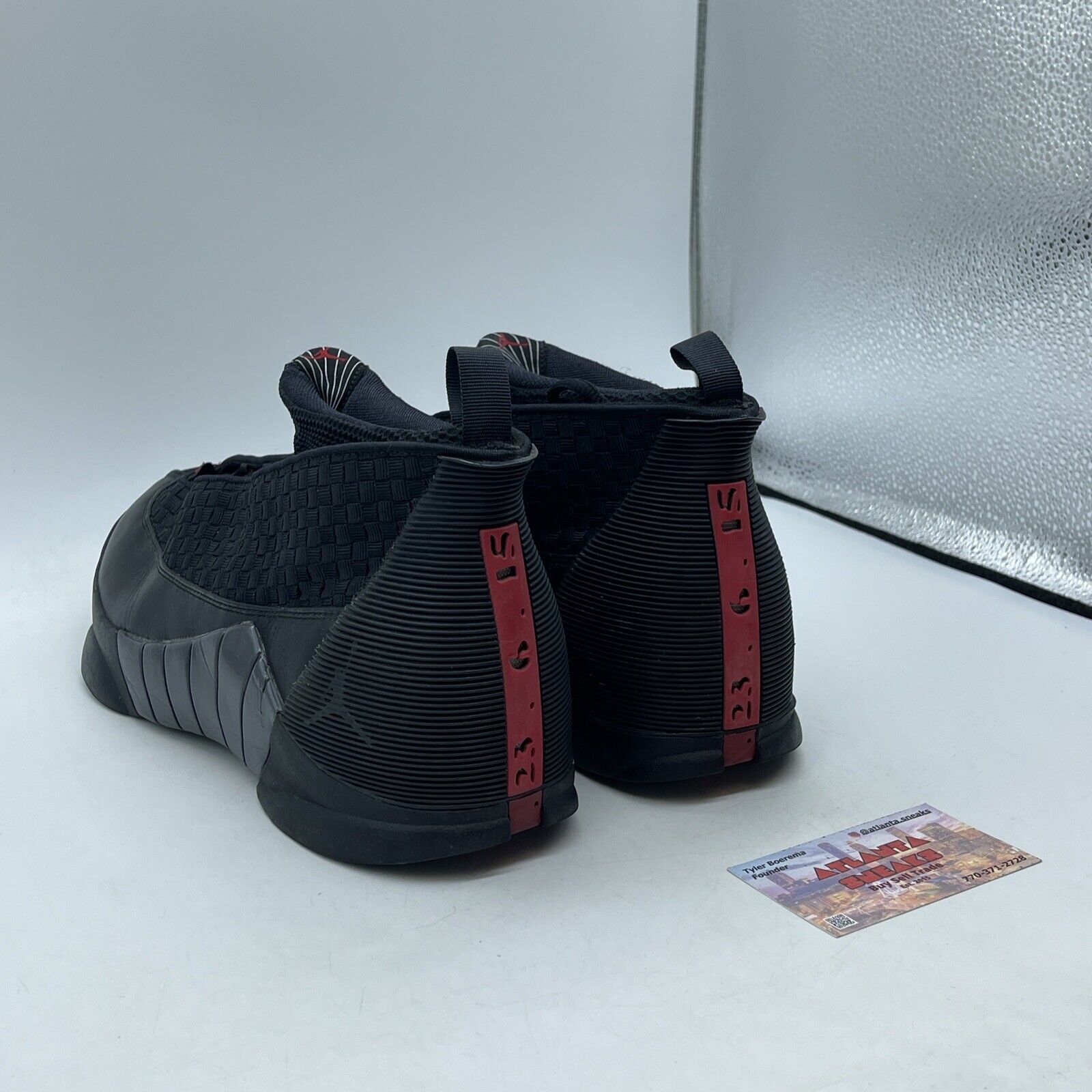 Size 11.5 - Air Jordan 15 Retro 2017 Stealth Red Black Suede Leather (881429001)