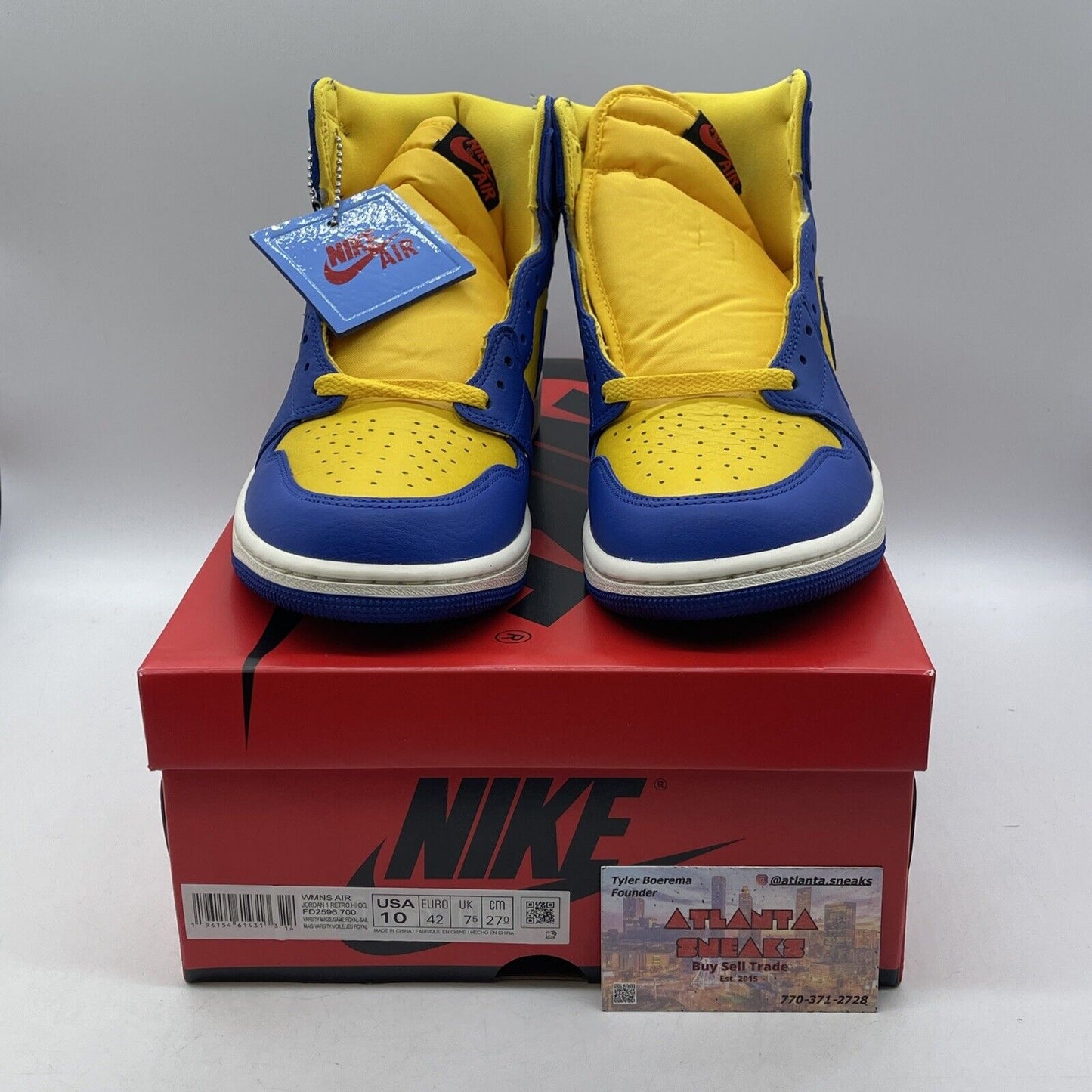 Size 10W - Air Jordan 1 Retro OG High Reverse  Lany White Blue (FD2596-700)